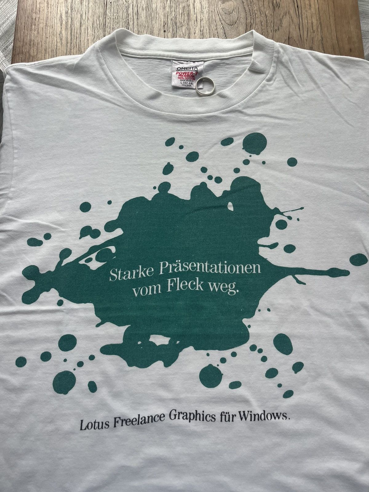 Vintage Vtg Starke Prasentationen Vom Fleck Weg Sofware 90’s Tshirt Size US L / EU 52-54 / 3 - 6 Thumbnail