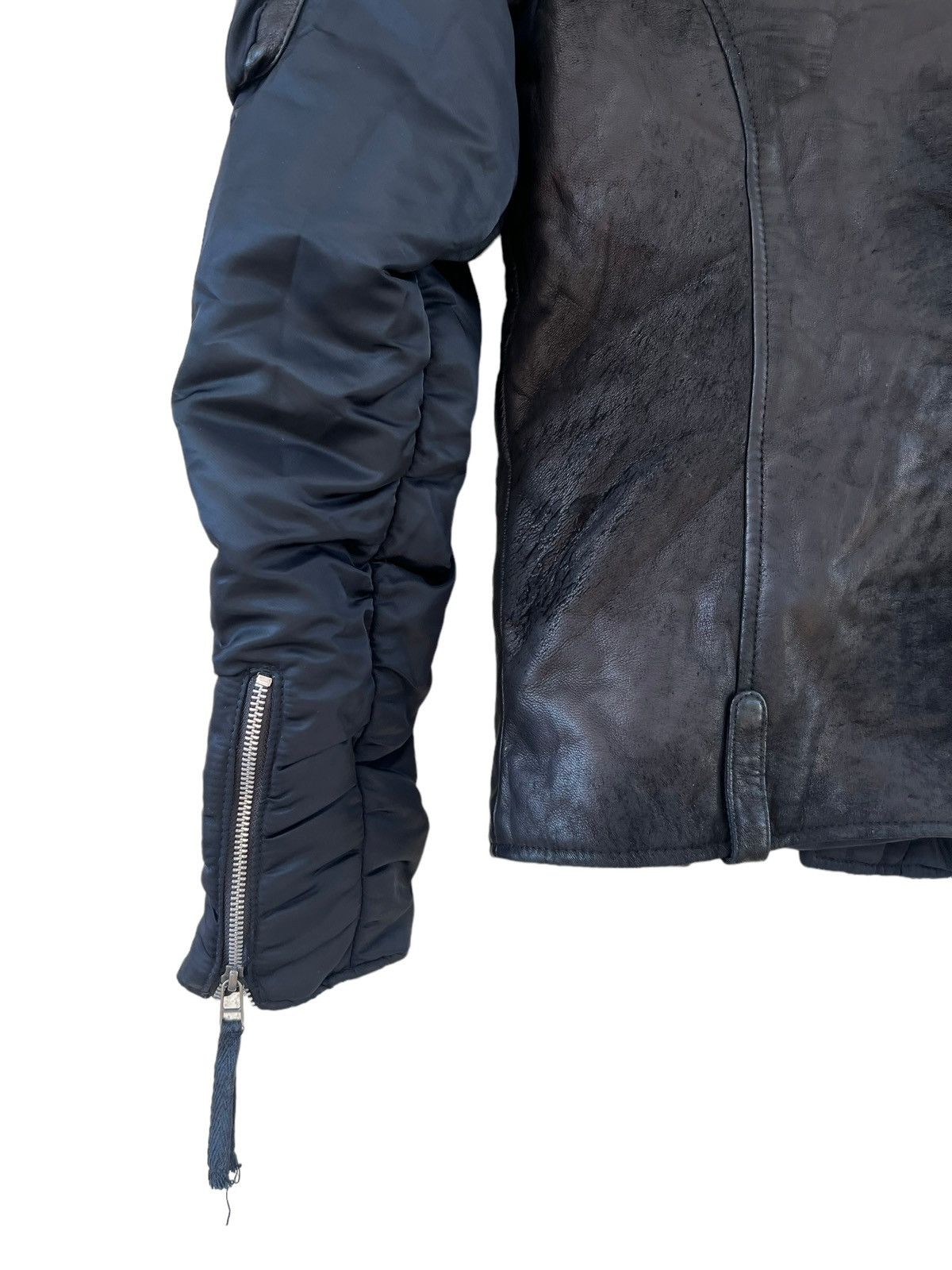 14th Addiction 14th Addiction Distress Sheep skin Hybrid Leather Jacket Size US M / EU 48-50 / 2 - 21 Thumbnail