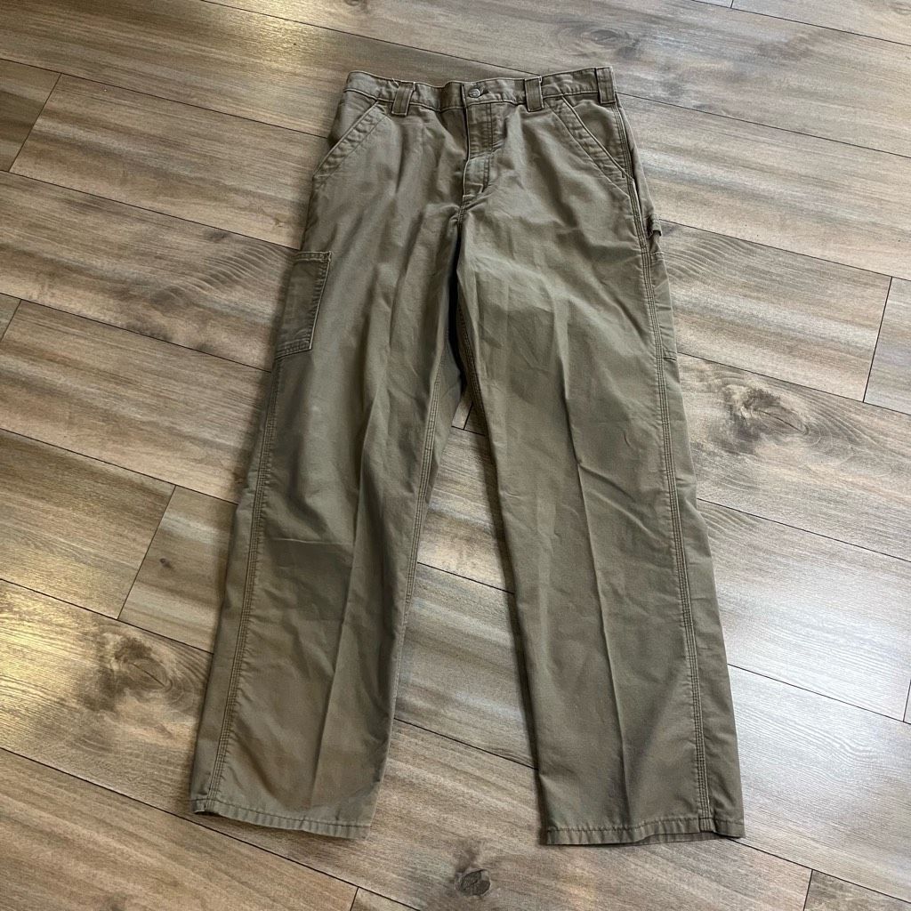 Carhartt Carhartt Dark Khaki Carpenter Cargo Pants Men 33x30 Size US 33 - 2 Thumbnail