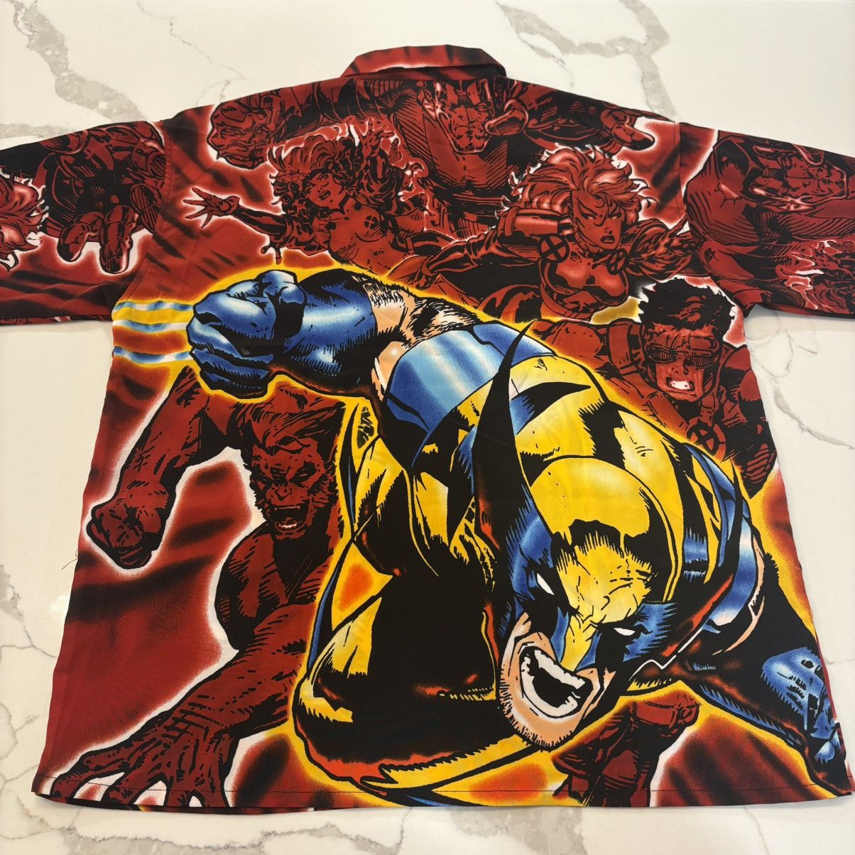 Marvel Comics × Vintage Vintage Marvel Wolverine AOP Button Up Size US M / EU 48-50 / 2 - 2 Thumbnail