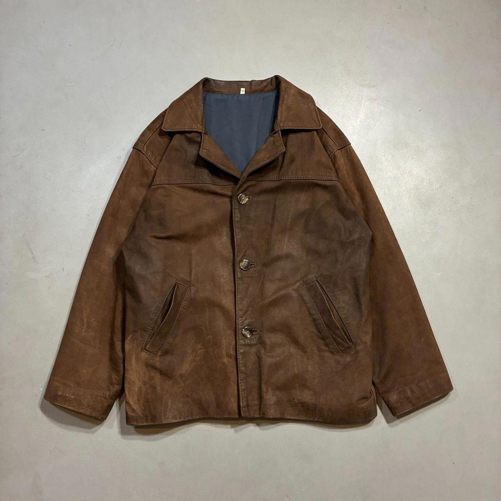 NBDN Nobrandedon Unbranded German-made Full Grain Nubuck Leather Jacket Size US M / EU 48-50 / 2 - 1 Thumbnail