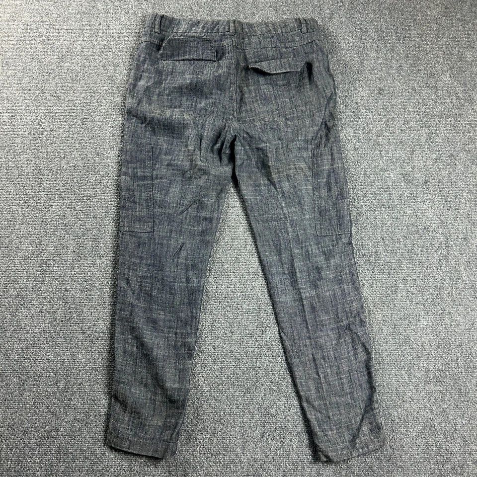 Vince Vince Pants Womens 26 Blue Cargo Tapered Leg Lyocell Linen Size 30" / US 8 / IT 44 - 7 Thumbnail