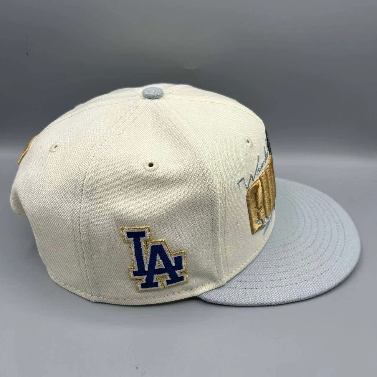 New Era Los Angeles LA Dodgers Hat Men White Blue MLB Snap Back Cap Size ONE SIZE - 7 Thumbnail