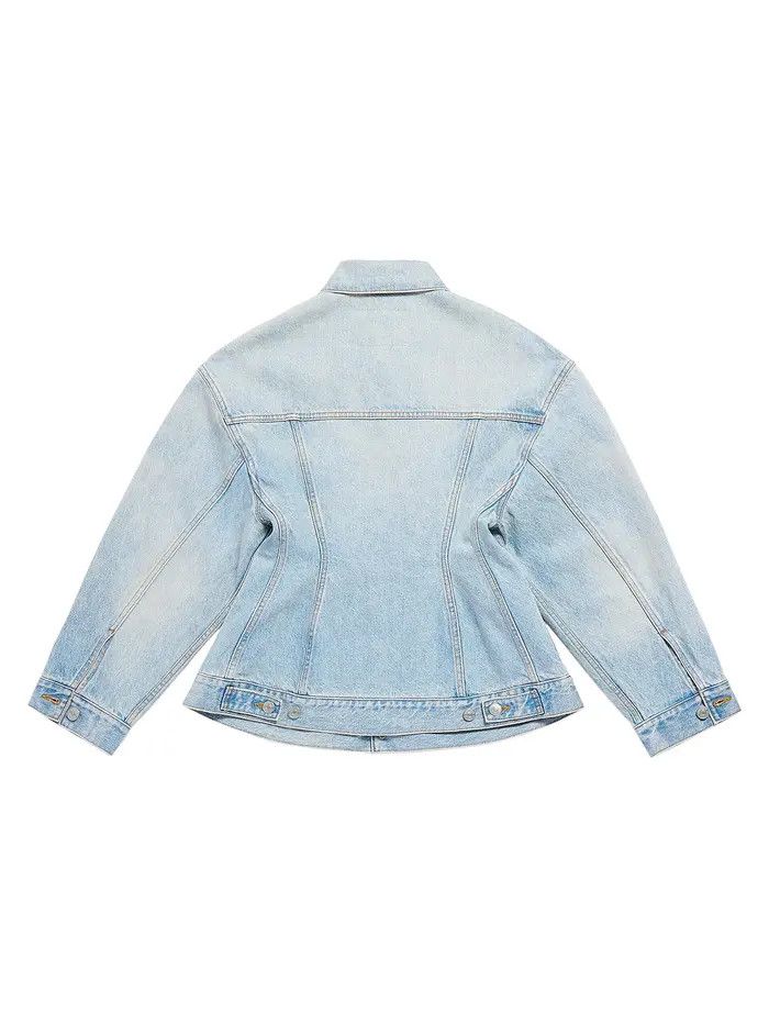 Balenciaga o1s1wg110126 Dup / Hourglass Jacket in Light Blue Size M / US 6-8 / IT 42-44 - 2 Thumbnail