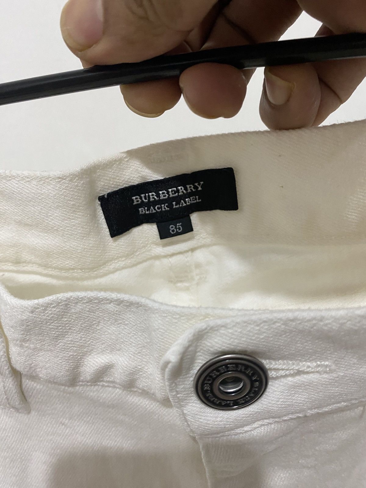 Burberry Burbery Nova Check Seldvage Jeans White Size US 35 - 7 Thumbnail
