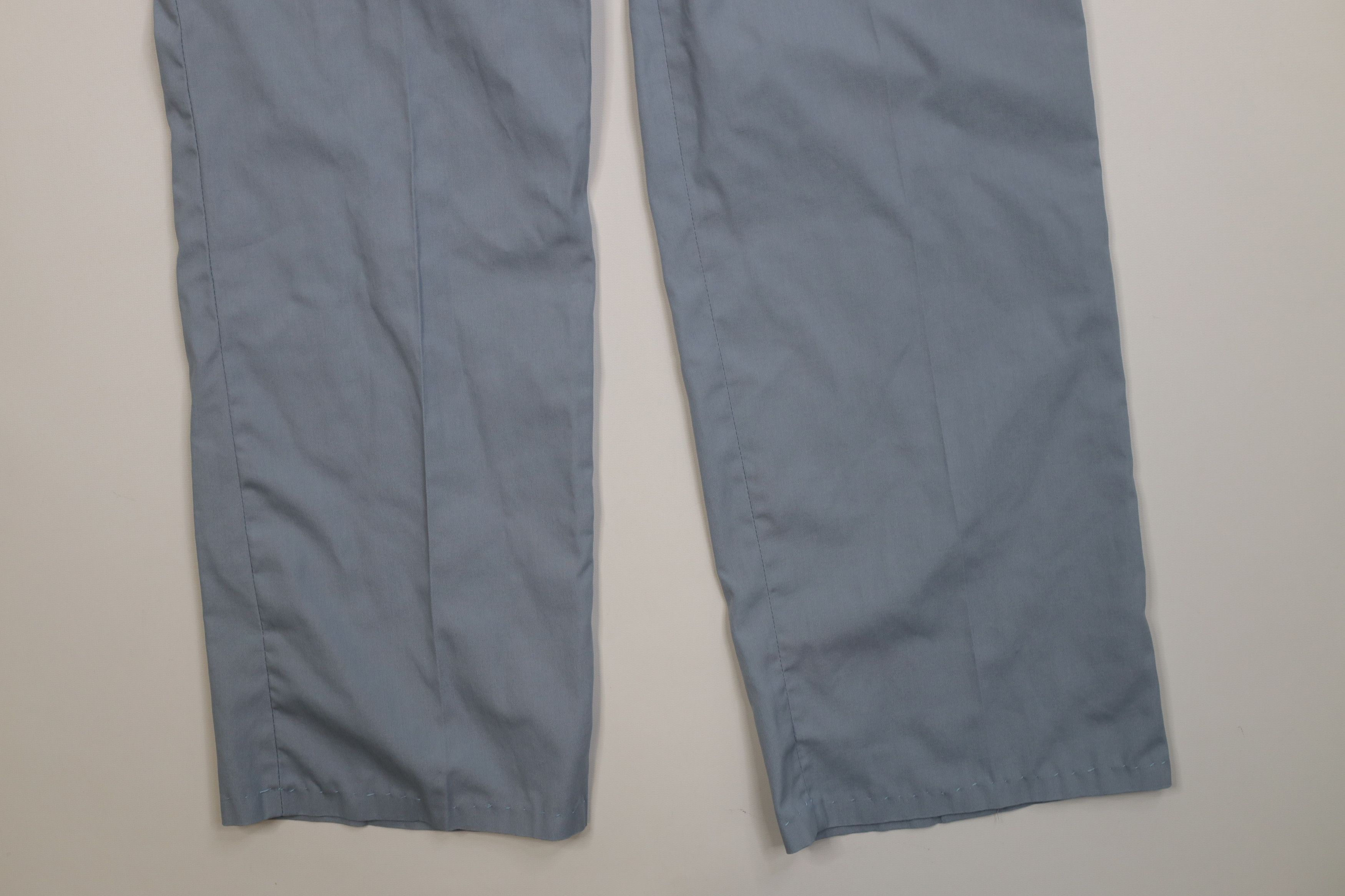 Vintage Vintage 70s Streetwear Wide Leg Chino Pants Light Blue Size US 32 / EU 48 - 4 Thumbnail