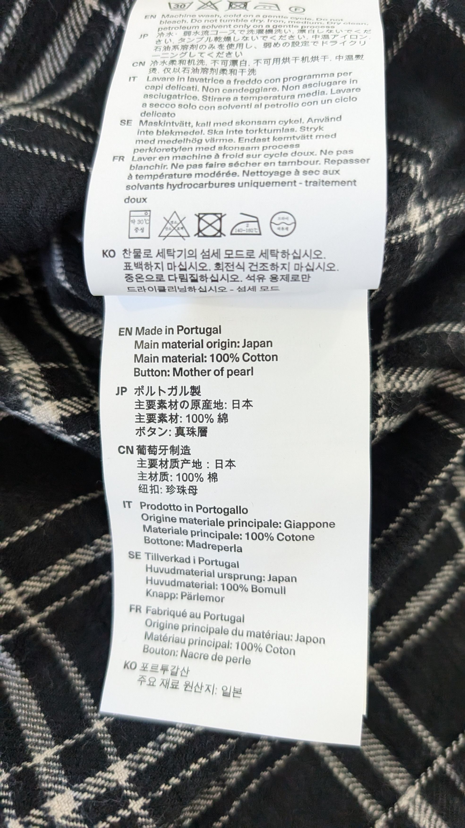 Our Legacy Our Legacy Haven Jacket Black White Helix Flannel Size 48 Size US M / EU 48-50 / 2 - 8 Thumbnail
