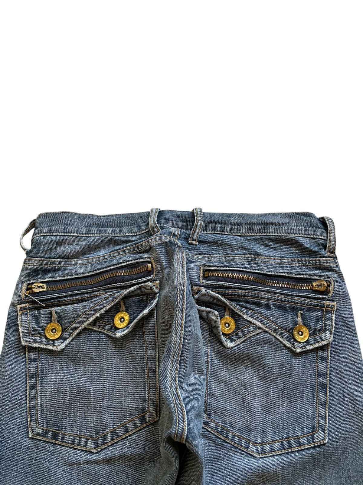 Japanese Brand Vintage Japanese Brand Faded Wash Distressed Bootcut Jeans Size US 32 / EU 48 - 8 Thumbnail