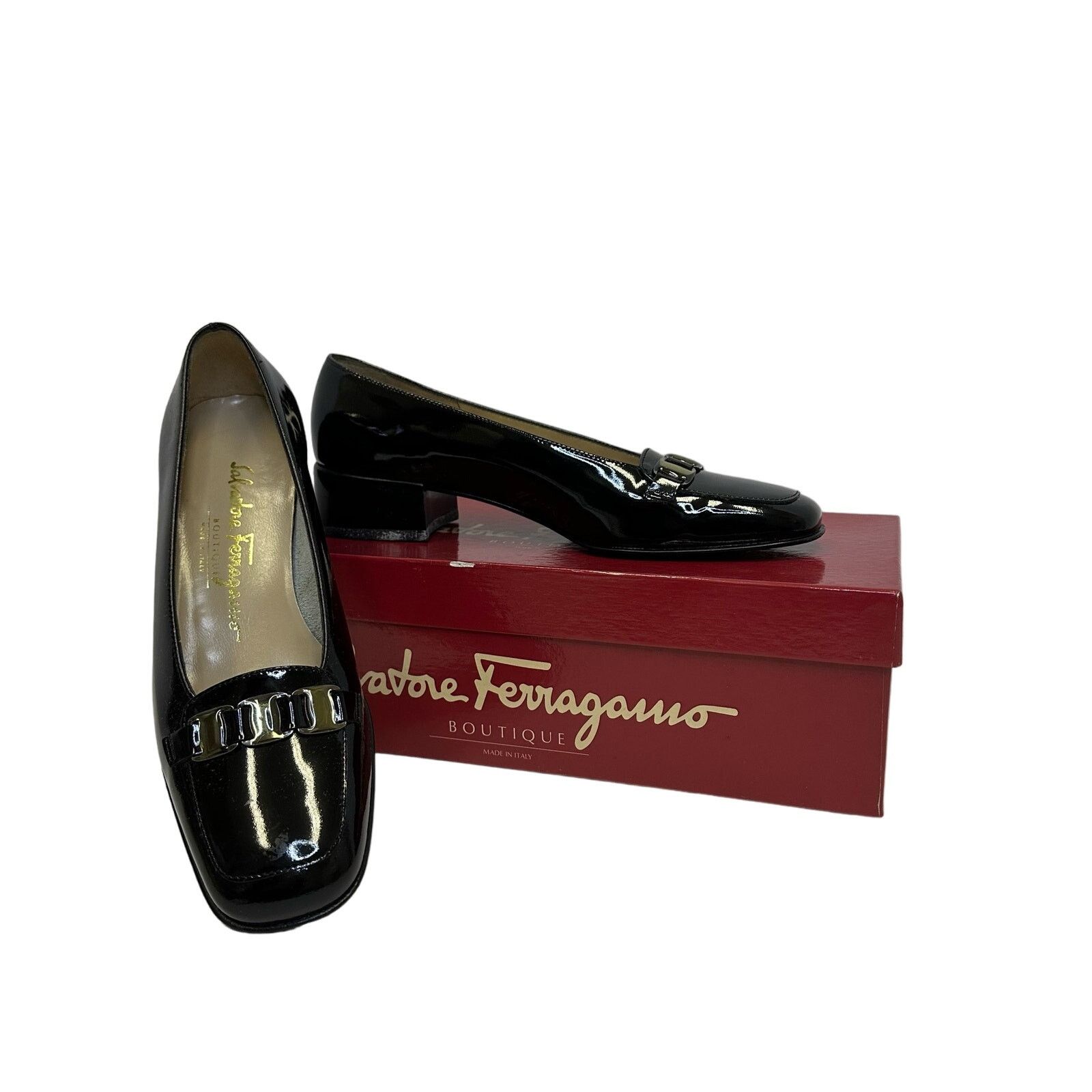 Salvatore Ferragamo Vintage Salvatore Ferragamo Boutique Black Loafers SZ 5.5 C Size US 5.5 / IT 35.5 - 1 Thumbnail