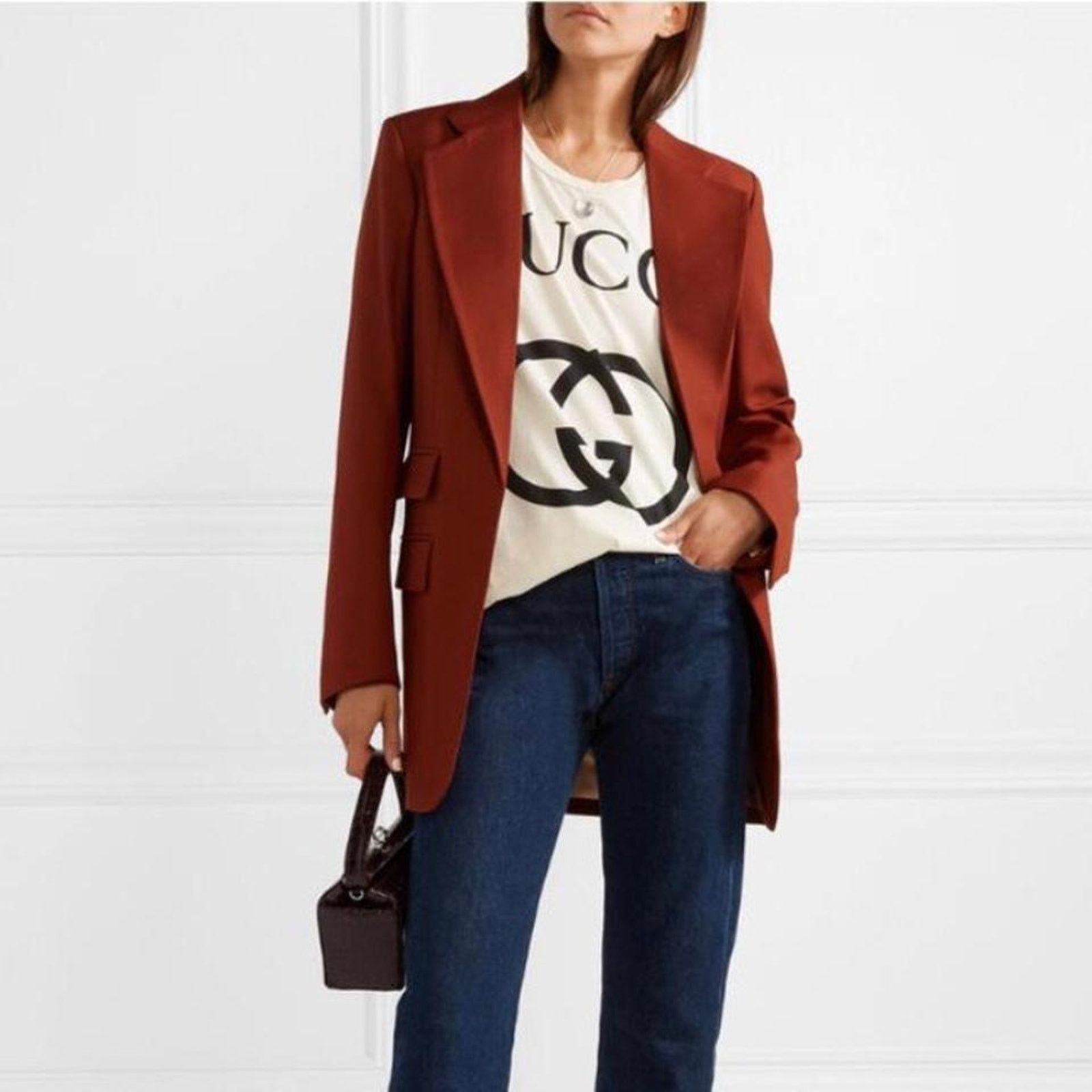 Gucci GG logo printed oversized tee shirt Size XS / US 0-2 / IT 36-38 - 2 Thumbnail