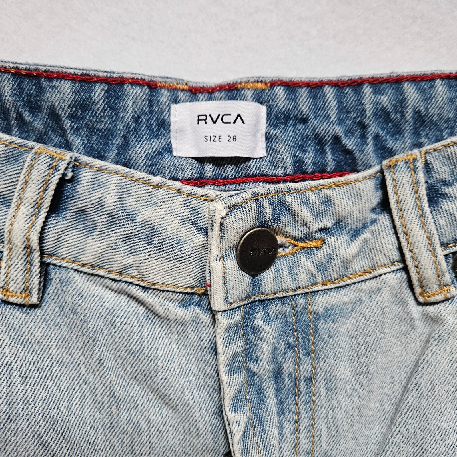 RVCA RVCA Coco Denim Jeans Light Wash Relaxed Fit Ripped Jeans 28 Size 28" / US 6 / IT 42 - 9 Thumbnail