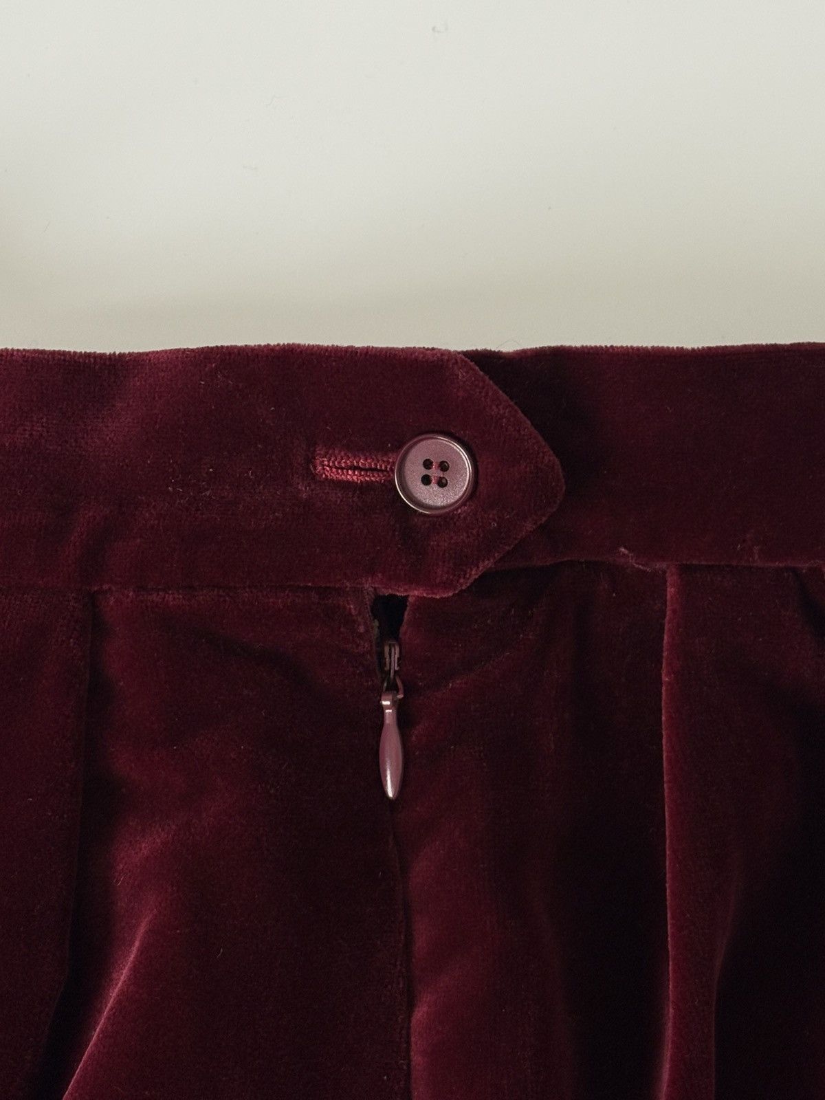 Yves Saint Laurent YSL Rive Gauche F/W 1994 Two-Toned Velvet Skirt Burgundy S Size 27" / US 4 / IT 40 - 12 Thumbnail