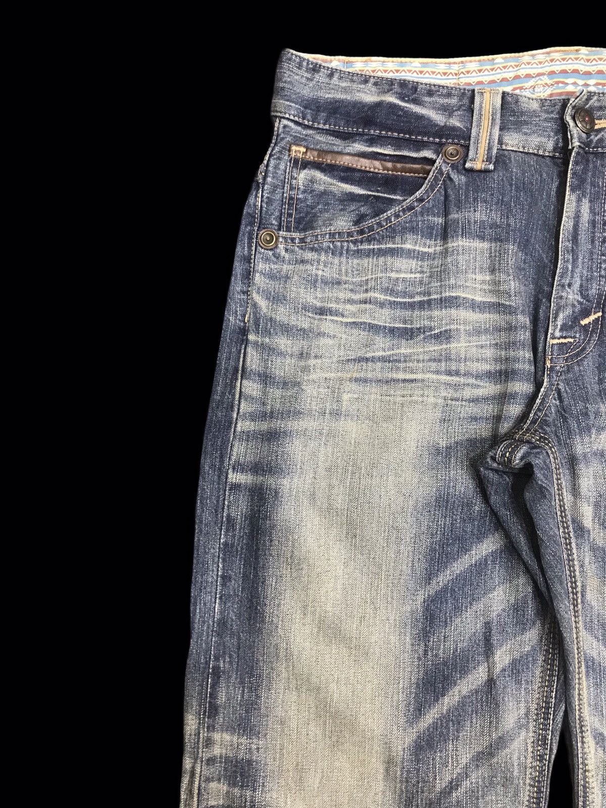 Edwin 💥BAGGY💥EDWIN 444XV Stone Wash Fades Denim F157 Size US 36 / EU 52 - 3 Thumbnail