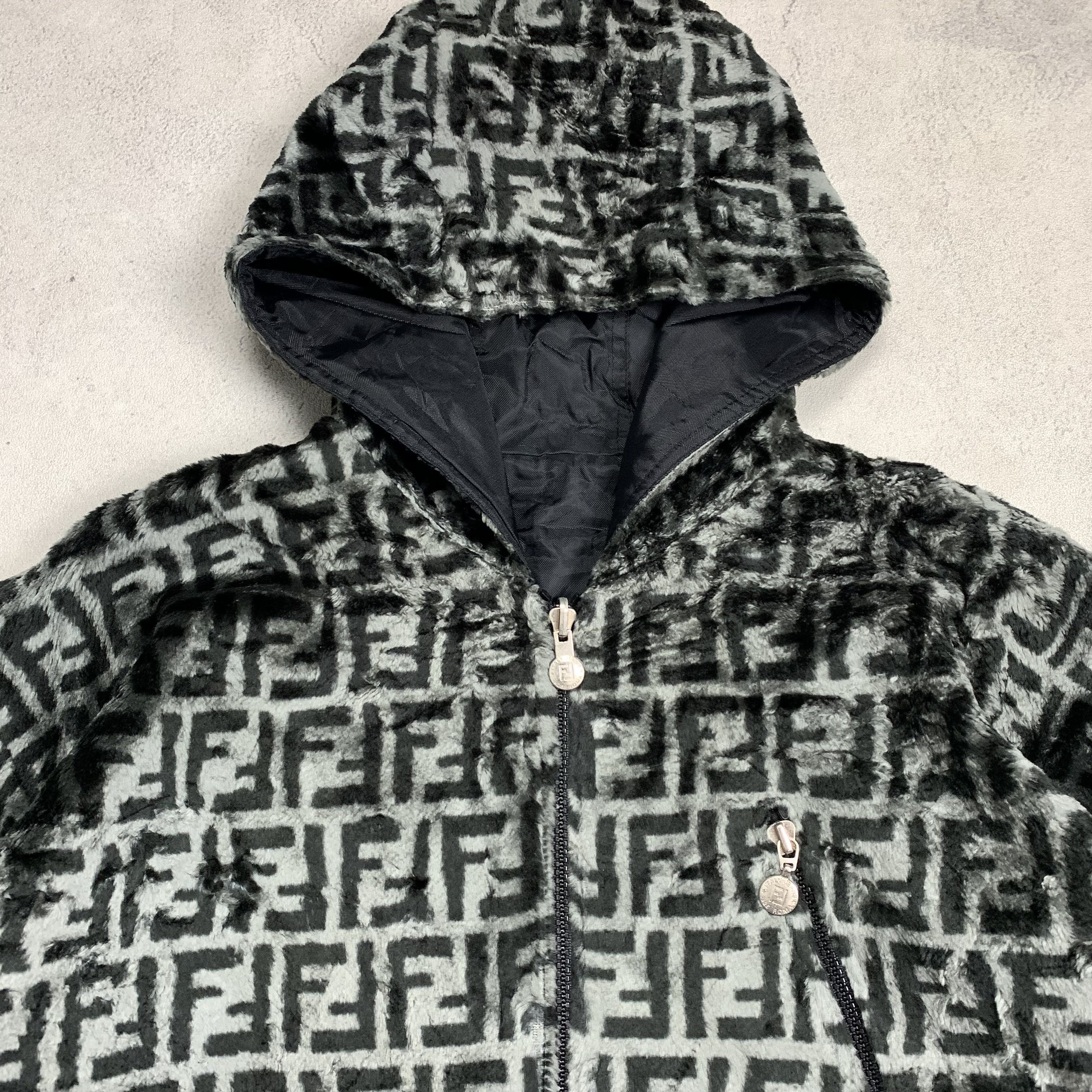 Fendi Vintage Reversible Fendi Monogram Fur Jacket Coat Size US L / EU 52-54 / 3 - 4 Thumbnail