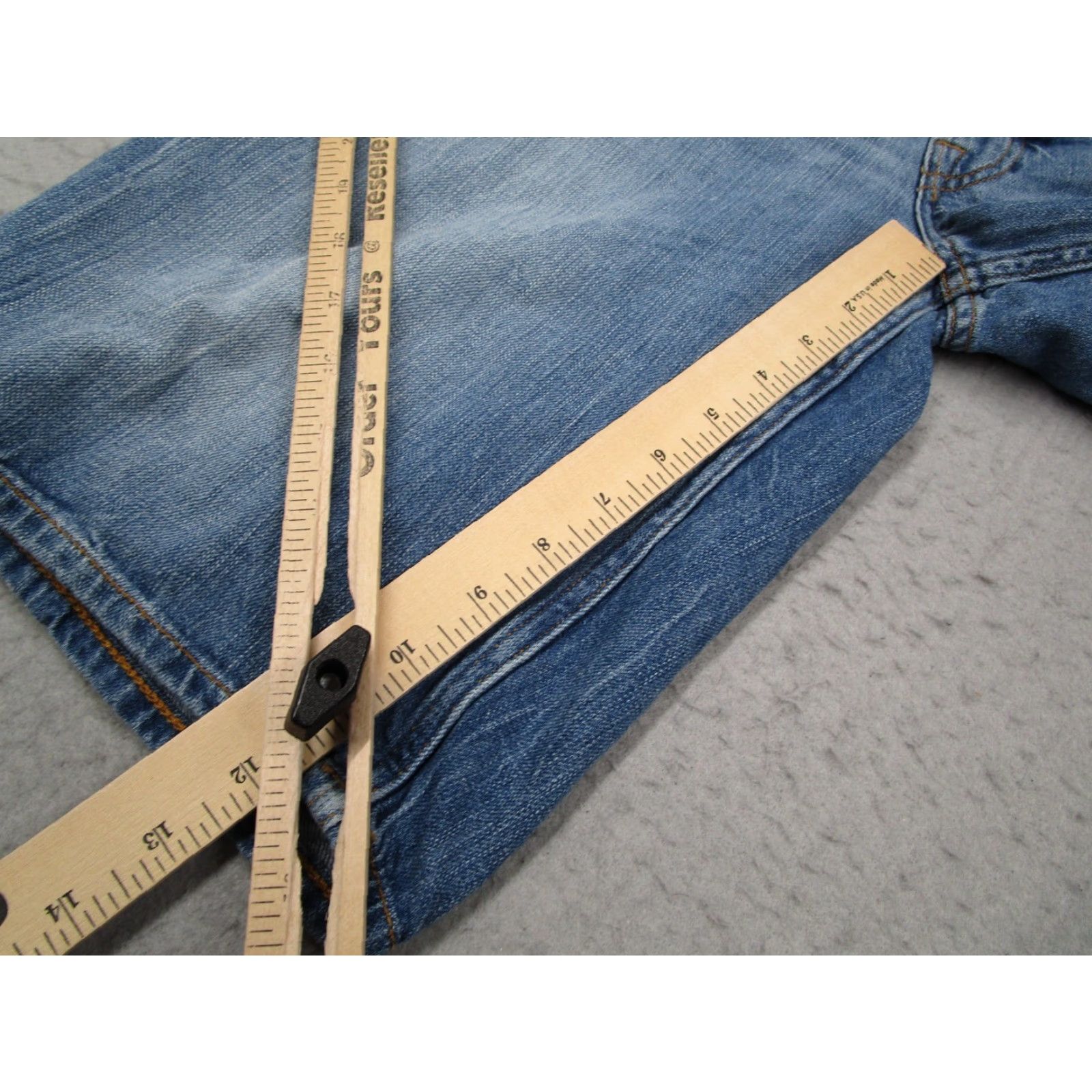 Guess GUESS Mens Blue Button Fly Denim Shorts 31 Regular Classic 5-Pocket Cotton Linen Blend Made in Tunisia Size US 31 - 4 Thumbnail