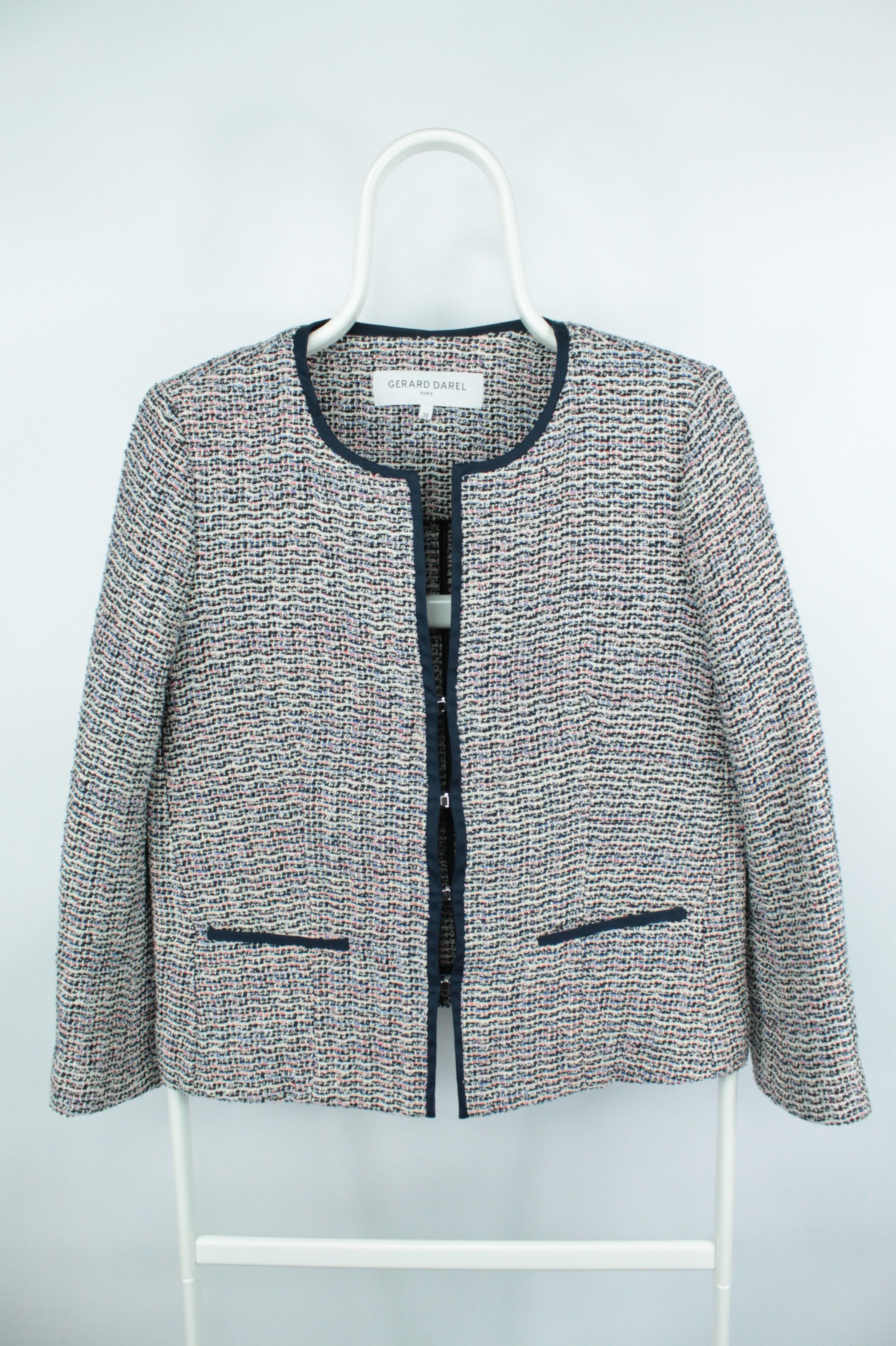 Designer × Gerard Darel Gerard Darel Knit Multicolor Cotton Blend Jacket Size XS / US 0-2 / IT 36-38 - 1 Thumbnail