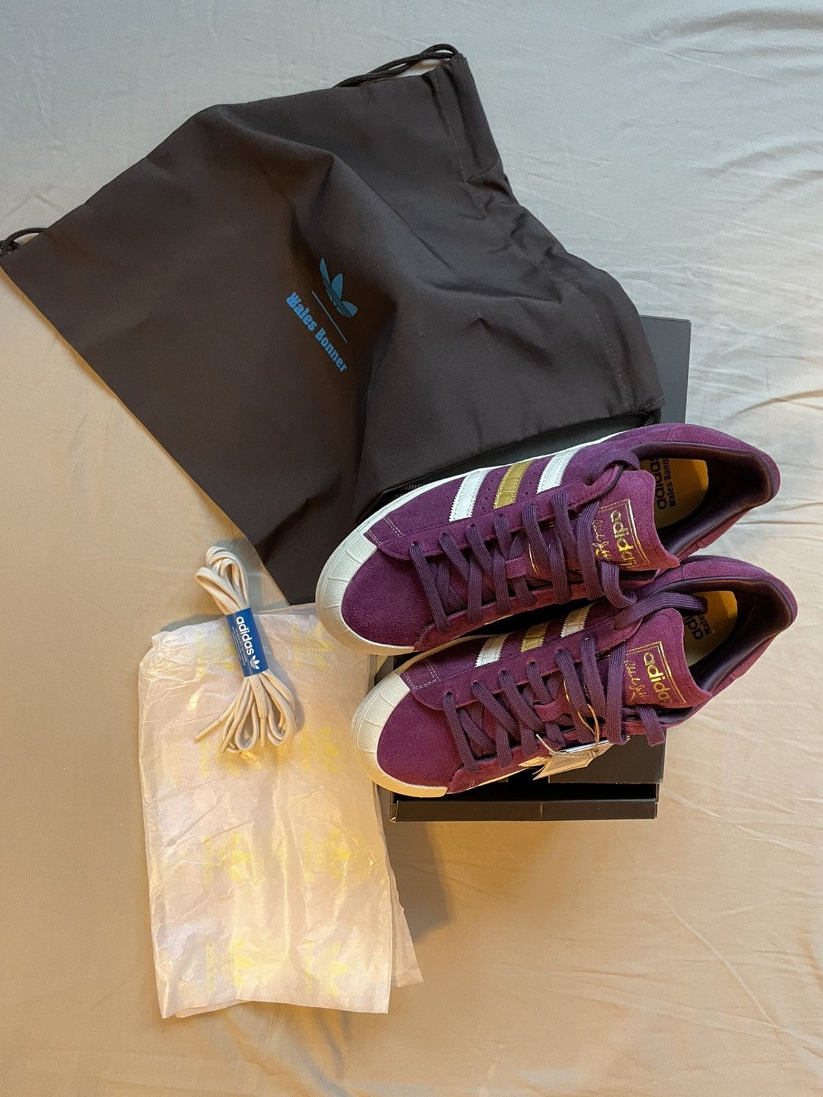 Adidas × Wales Bonner Adidas x Wales Bonner Jabbar Low Purple EU42 Full Set Size US 9 / EU 42 - 3 Thumbnail