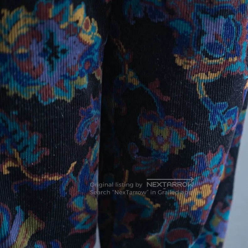 Kenzo Kenzo size M Ethnic floral corduroy trousers Size 27" / US 4 / IT 40 - 5 Thumbnail