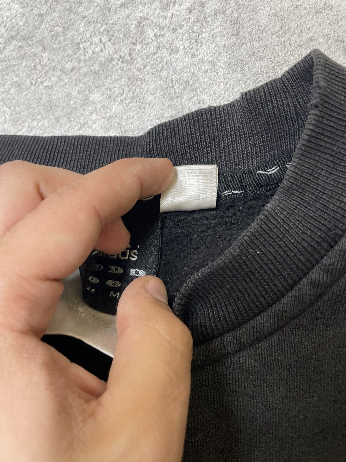 Adidas × Japanese Brand × Le Grande Bleu (L.G.B.) Distres sed Y2K Adidas Three-Stripe Black Sweatshirt Size US L / EU 52-54 / 3 - 15 Thumbnail