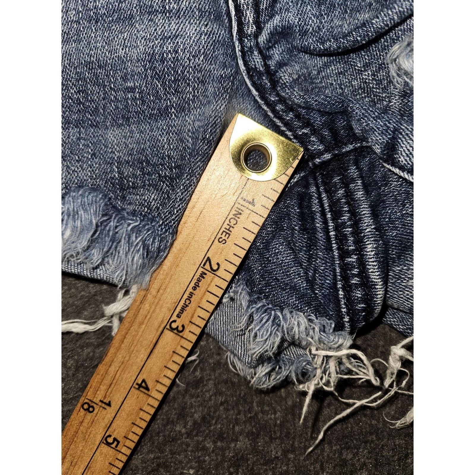 American Eagle Outfitters American Eagle Outfitters Shortie Shorts Womens 10 Blue Cutoff Lace Embroidered Slim Stretch Denim 5-Pocket Casual Summer Womens Size 32" / US 10 / IT 46 - 6 Thumbnail
