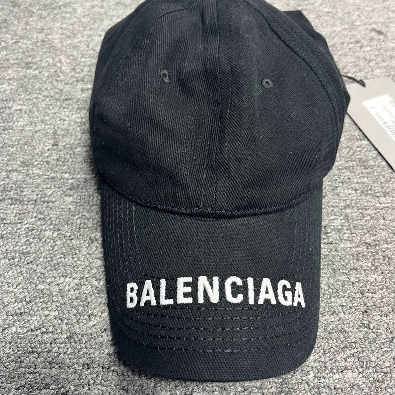 Balenciaga Balenciaga Black monogrammed embroidered logo baseball cap Size ONE SIZE - 2 Thumbnail