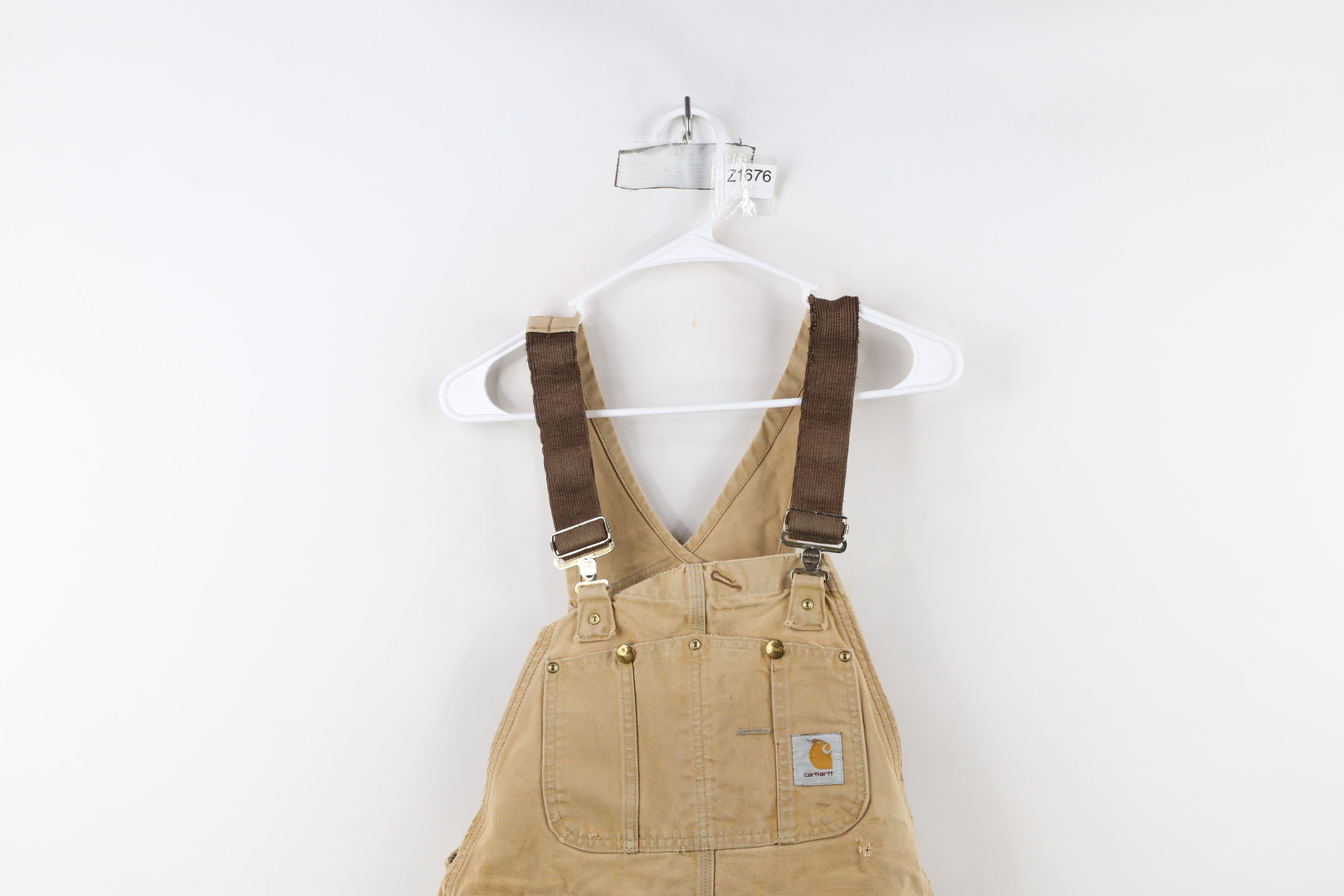 Carhartt × Vintage Vintage 90s Carhartt Thrashed Quilted Double Knee Overalls Size US 36 / EU 52 - 2 Thumbnail