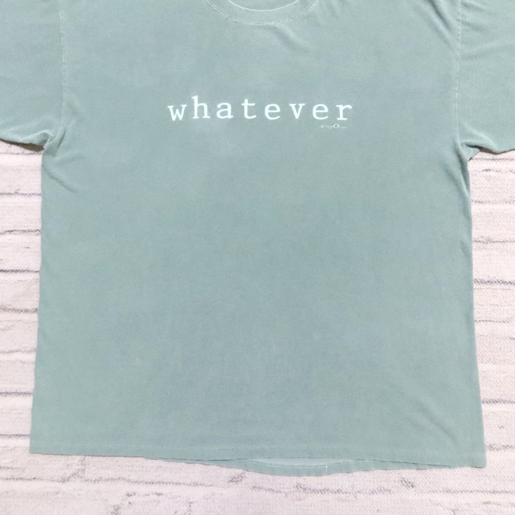 Vintage VINTAGE TypO Logo Shirt XL Mens White 90s Overwashed Made in USA Logo Shirt Size US XL / EU 56 / 4 - 3 Thumbnail
