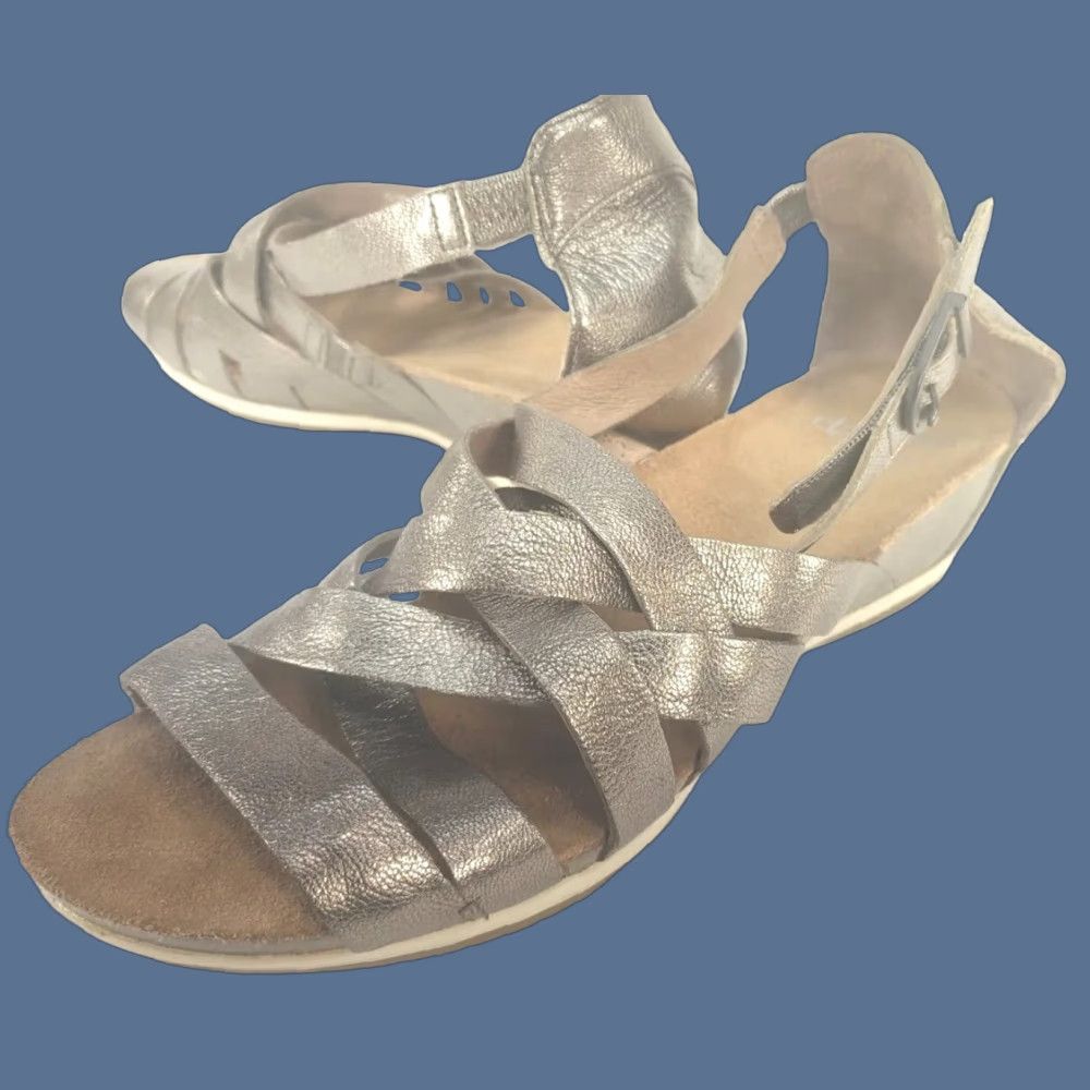 Dansko DANSKO VIVIAN Sandal Gladiator Metallic Silver 7.5M Women/Adult Medium Size US 8 / IT 38 - 1 Thumbnail