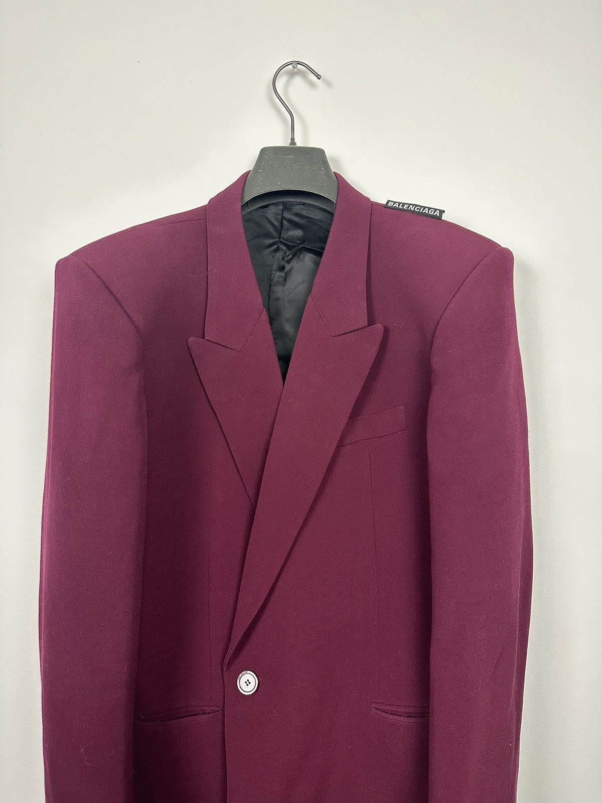 Balenciaga SS19 80s Shoulder Wool Coat Size US M / EU 48-50 / 2 - 2 Thumbnail