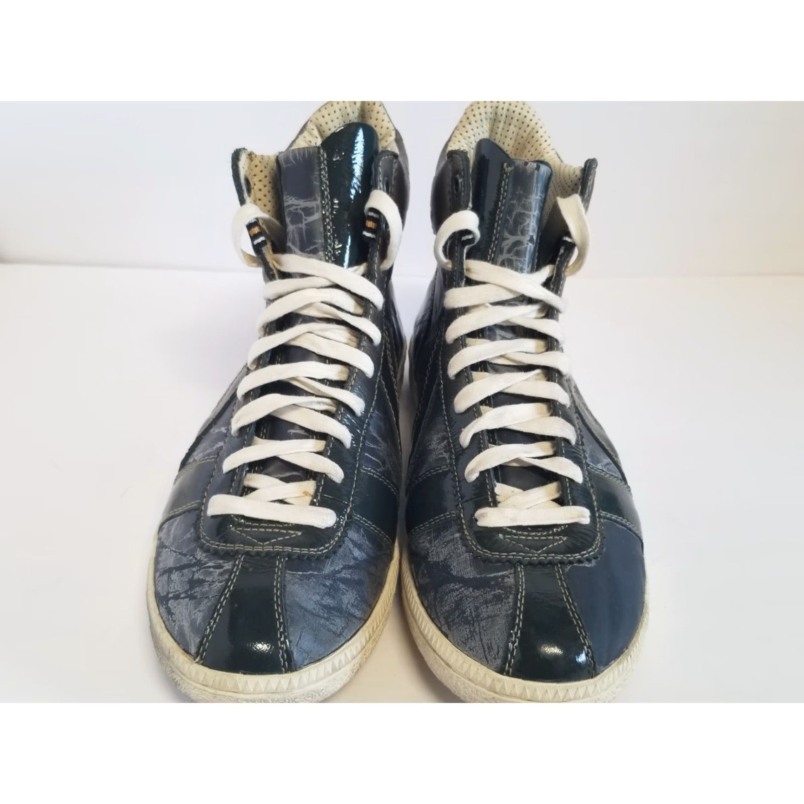 Diesel Diesel Black Gold Sneakers Hi Tops Gray Lace Up Leather Men Size 10 See All Pics Size US 10 / EU 43 - 6 Thumbnail