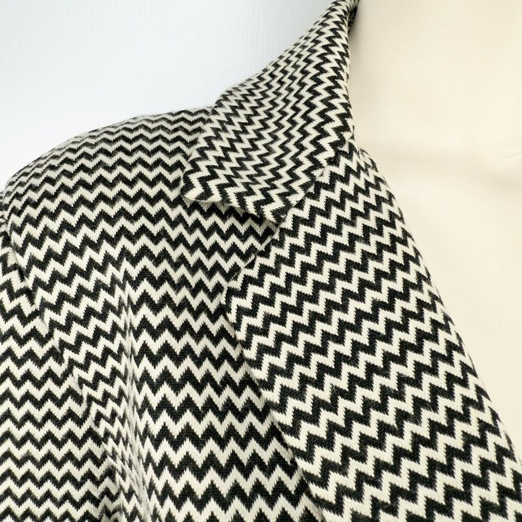 Max Mara MAXMARA Weekend Soft Cropped Black & White Blazer Sz L Size L / US 10 / IT 46 - 8 Thumbnail