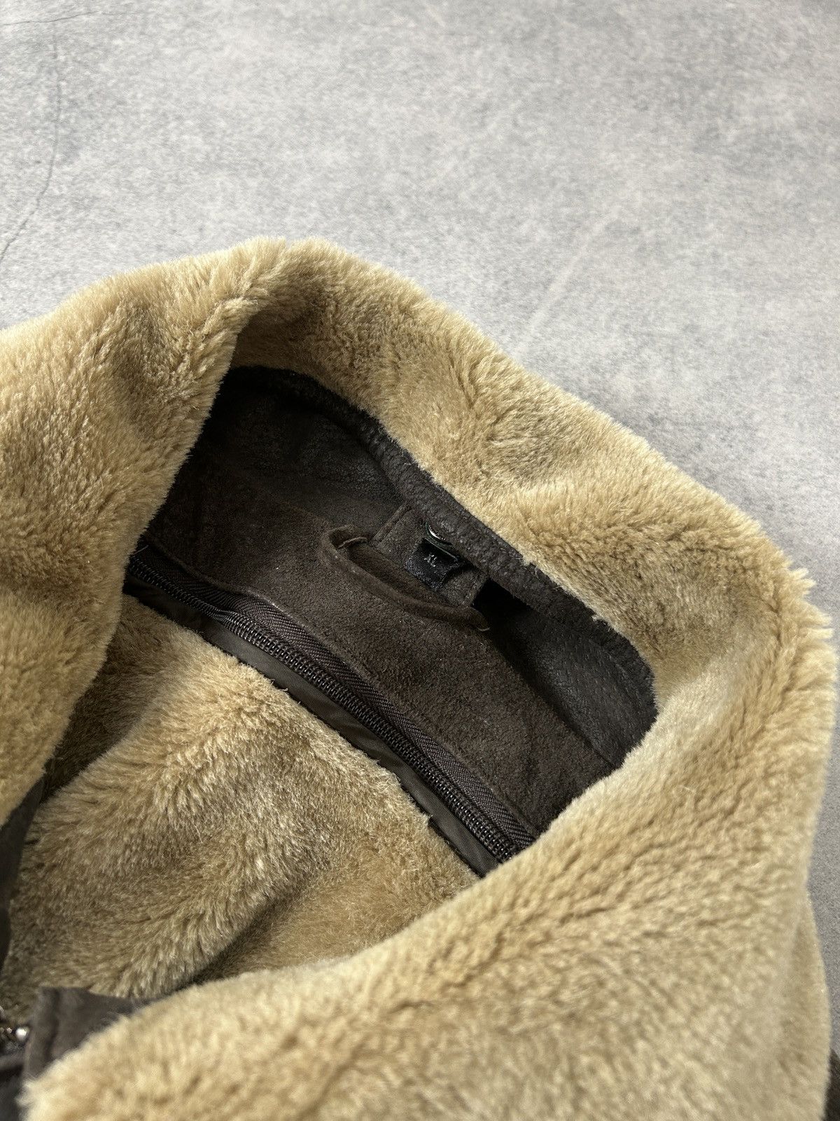 Genuine Leather Vintage Aviator Jacket with sherpa leather jacket size Xl Size US XL / EU 56 / 4 - 7 Thumbnail