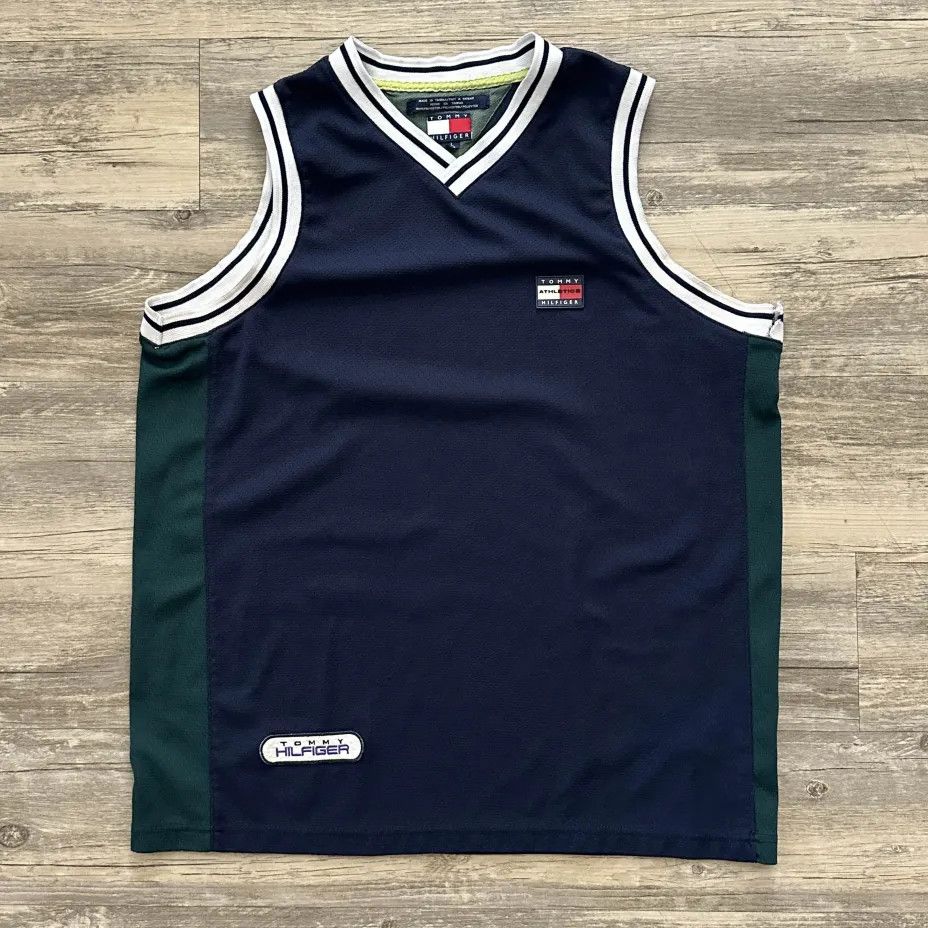 Tommy Hilfiger Vintage Tommy Hilfiger Athletics Basketball Jersey Tank Top Size US L / EU 52-54 / 3 - 1 Thumbnail
