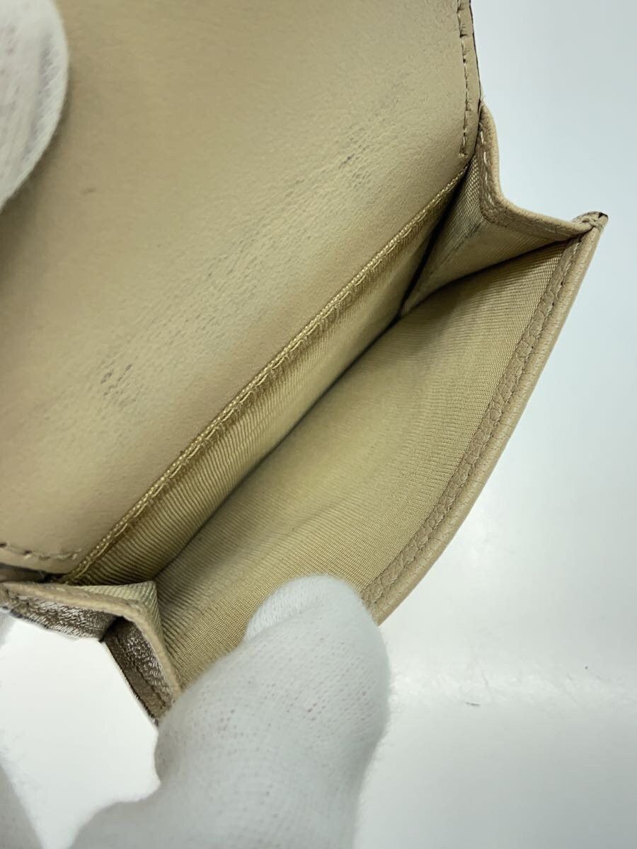 Dior Dior Saddle Leather Tri-Fold Wallet Card Holder Beige Size ONE SIZE - 5 Thumbnail