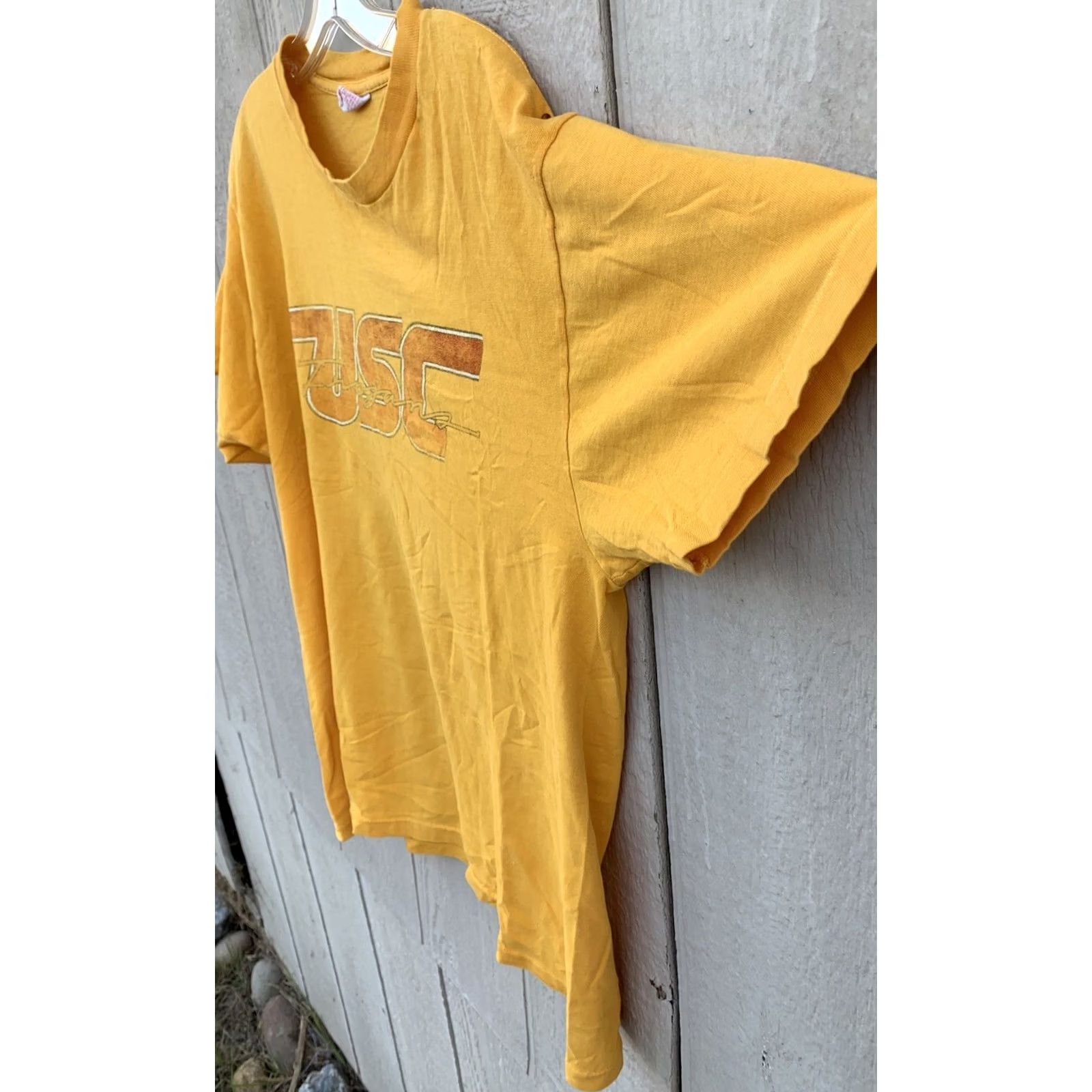 Vintage VINTAGE USC Trojans T Shirt XL Yellow Graphic Tee Mens 70s 80s Collegiate Pacific Cotton Short Sleeve Size US XL / EU 56 / 4 - 3 Thumbnail