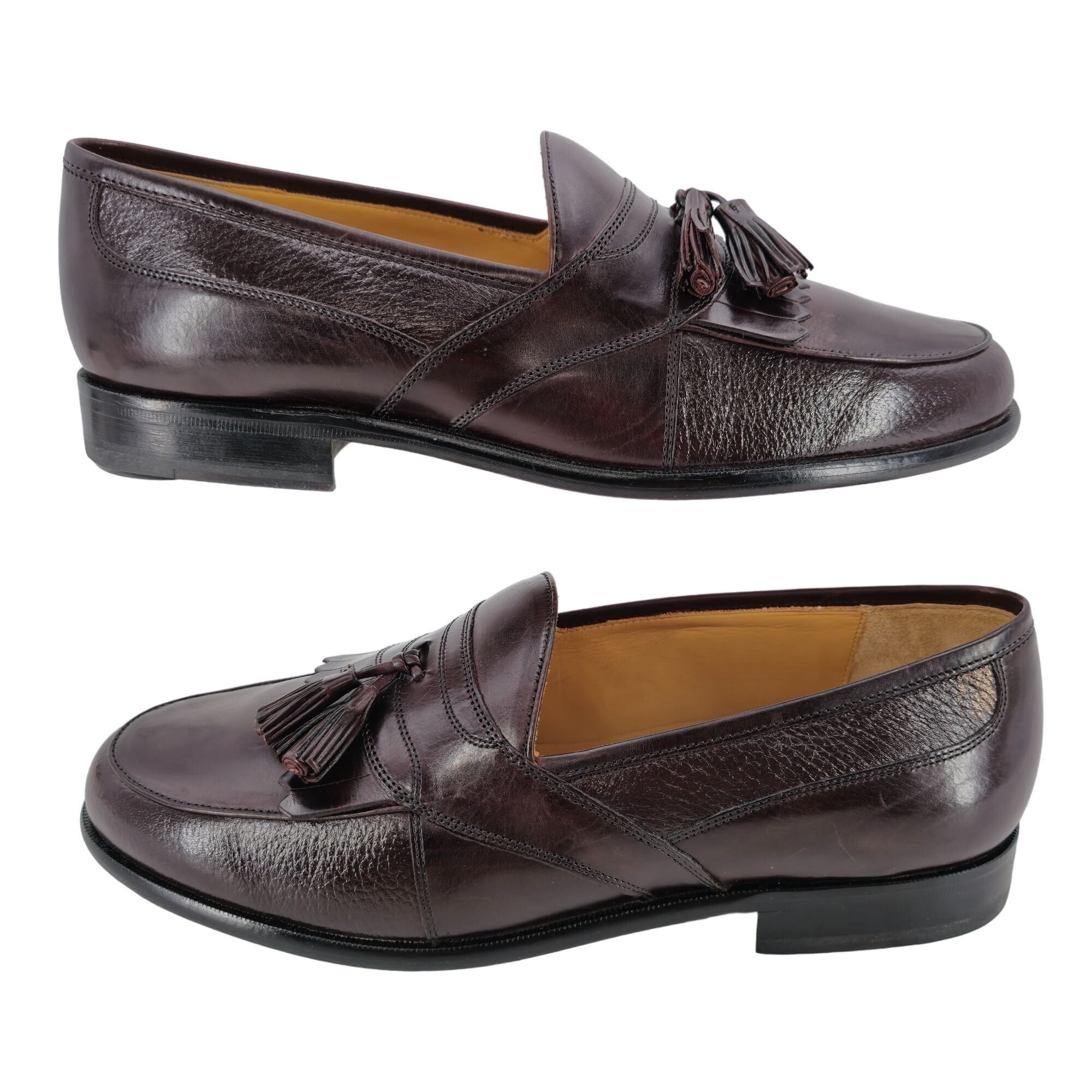 Johnston & Murphy Johnston & Murphy Mens Size 9.5 Wide Brown Deerskin Leather Size US 9.5 / EU 42-43 - 10 Thumbnail