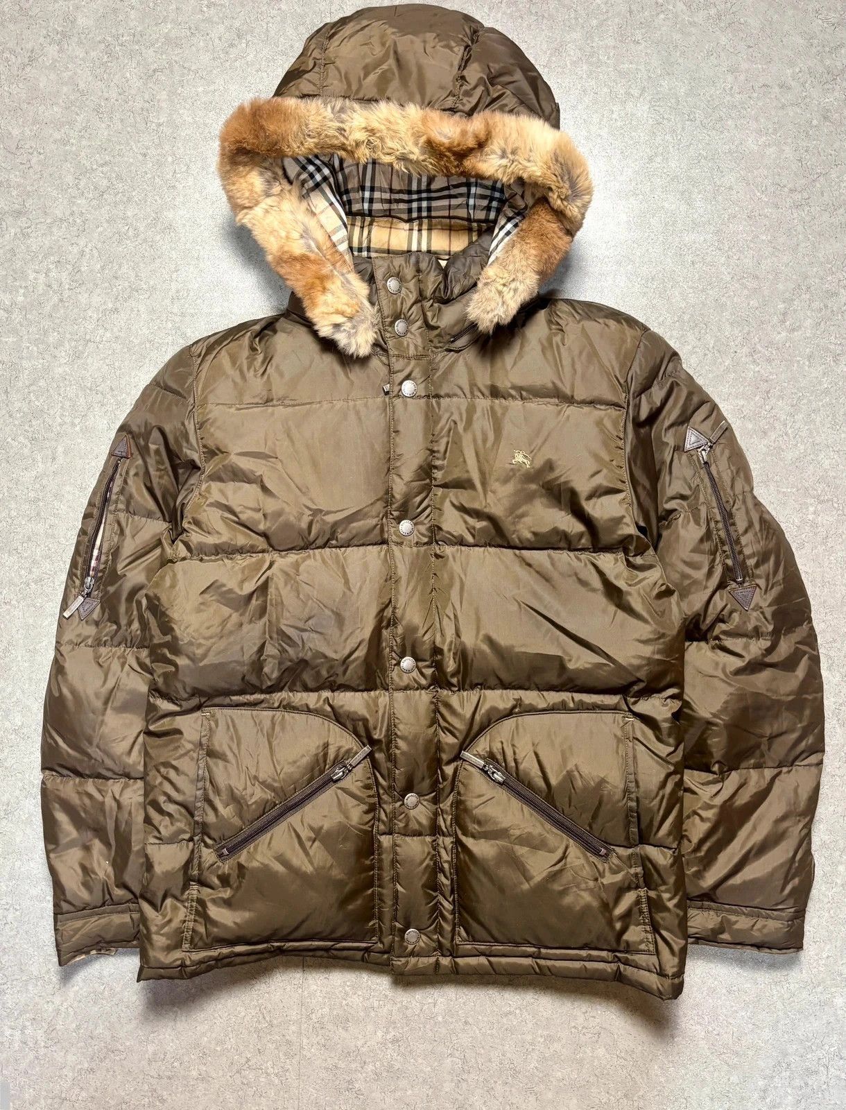 Burberry Burberry Black Label Down Jacket Fur Hood Khaki japan Size US M / EU 48-50 / 2 - 1 Thumbnail