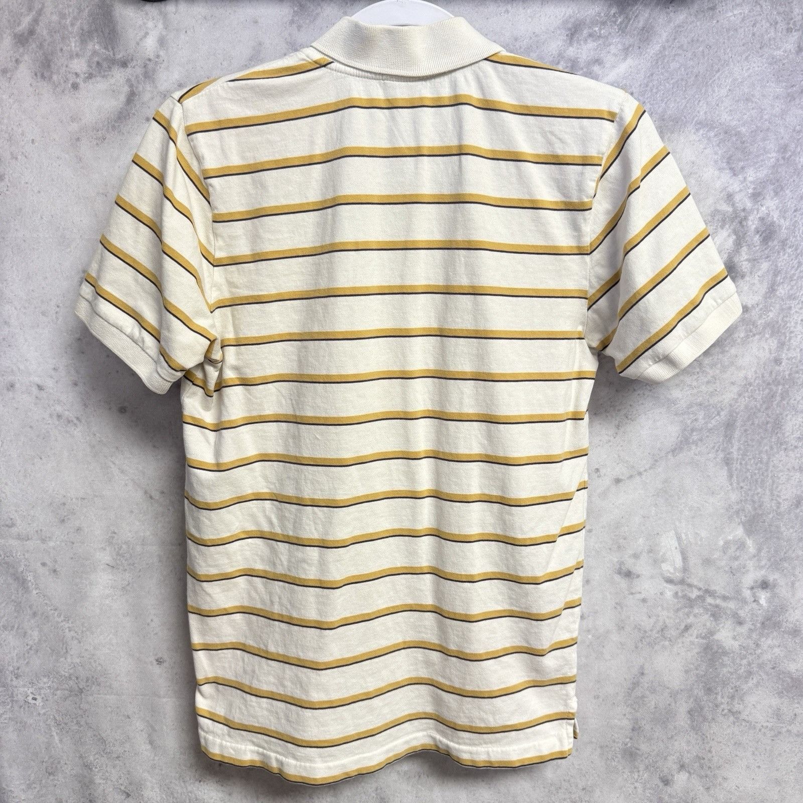 Hollister Hollister Womens Polo T Shirt White Striped Short Sleeve Y2K Size S / US 4 / IT 40 - 3 Thumbnail
