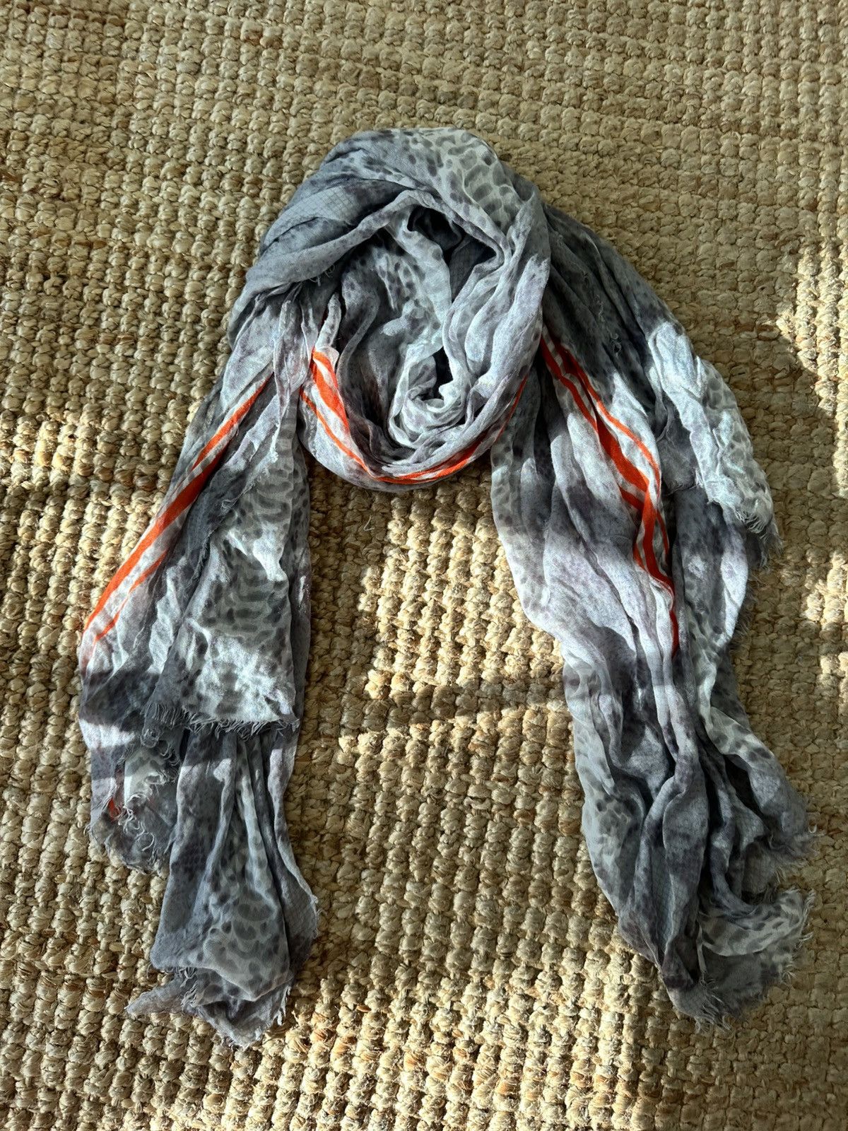 Michael Stars Michael Stars scarf Leopard print with orange accent Size ONE SIZE - 5 Thumbnail