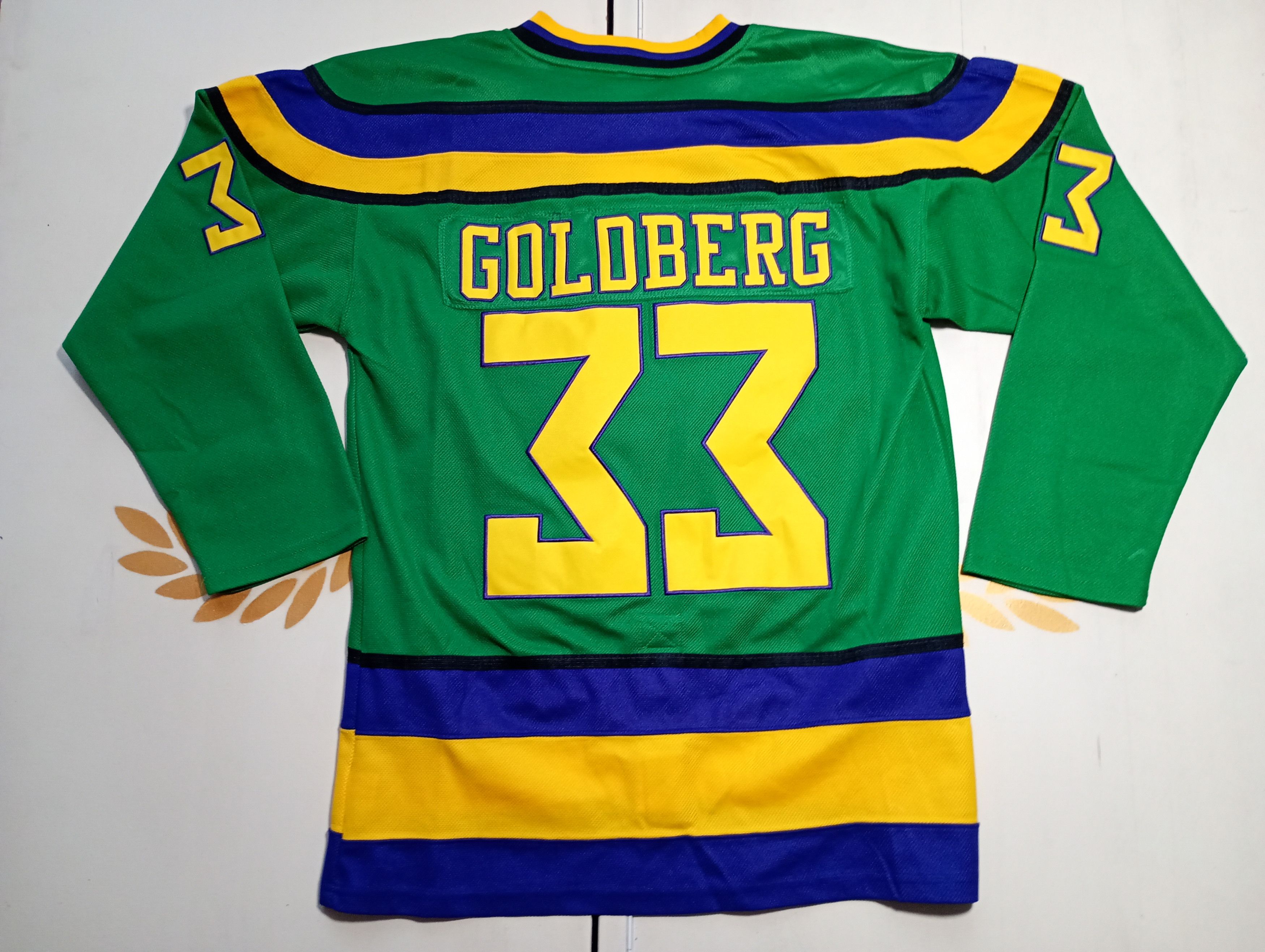 Vintage Ducks Hockey Jersey #33 Goldberg Vintage 90's Size US L / EU 52-54 / 3 - 10 Thumbnail