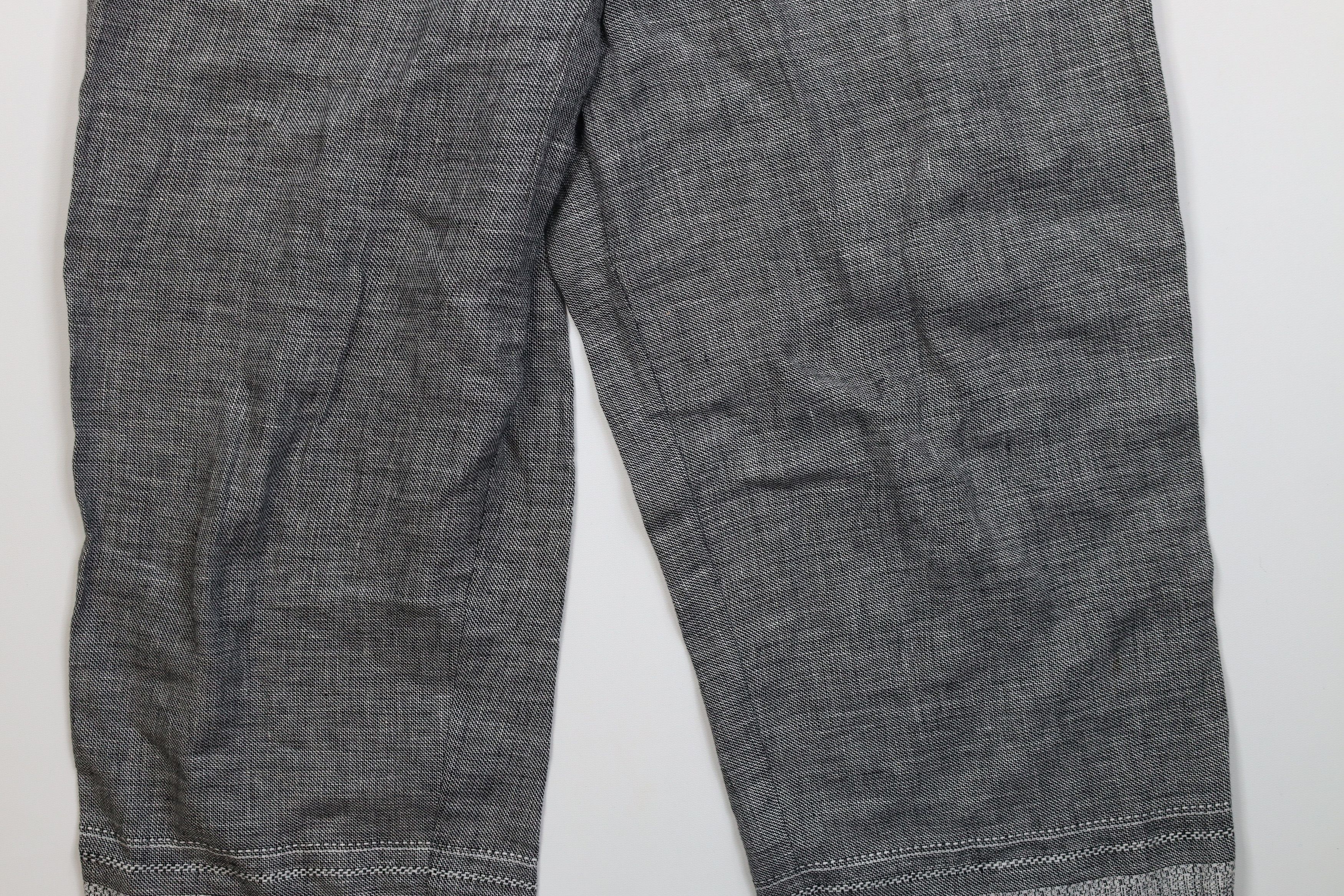 Vintage Vintage 90s Y2K Streetwear Linen Cropped Harem Capris Pants Size 34" / US 12 / IT 48 - 4 Thumbnail