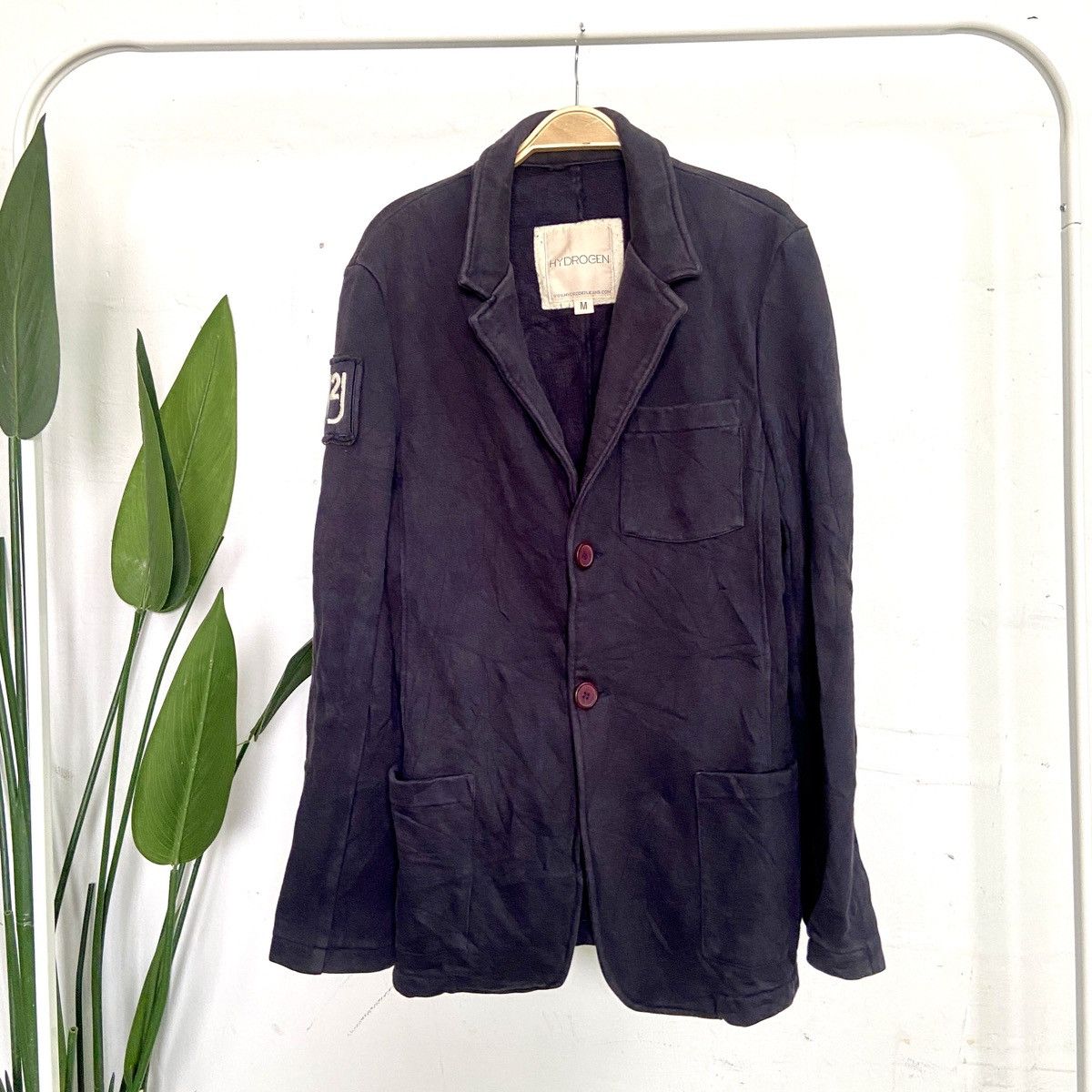 image of Hydrogen Italy x Vintage Hydrogen Jeans H2J Casual Long Blazer Jacket in Blue, Men's (Size Small)