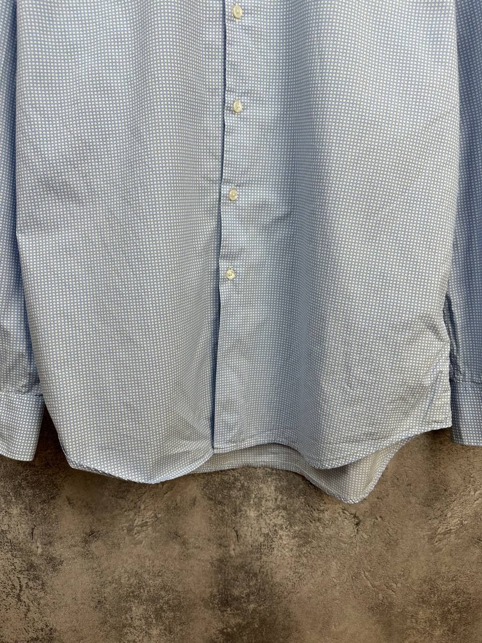 Pal Zileri Pal Zileri Luxury Cotton Poplin Micro Geometric Shirt Size US XXL / EU 58 / 5 - 7 Thumbnail