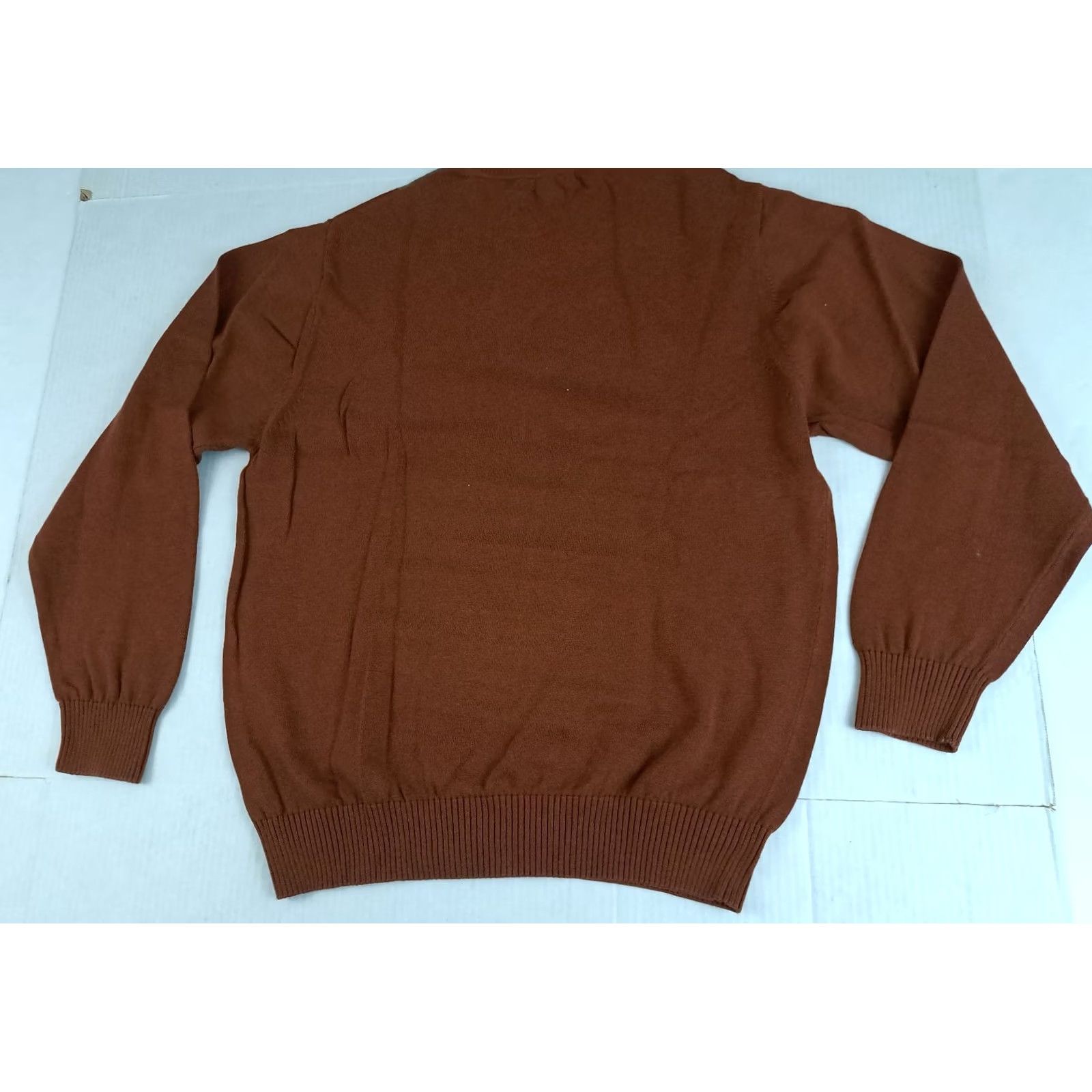 Vintage VINTAGE Argyle Brown Mens Cotton Knit Sweater L Size US L / EU 52-54 / 3 - 4 Thumbnail