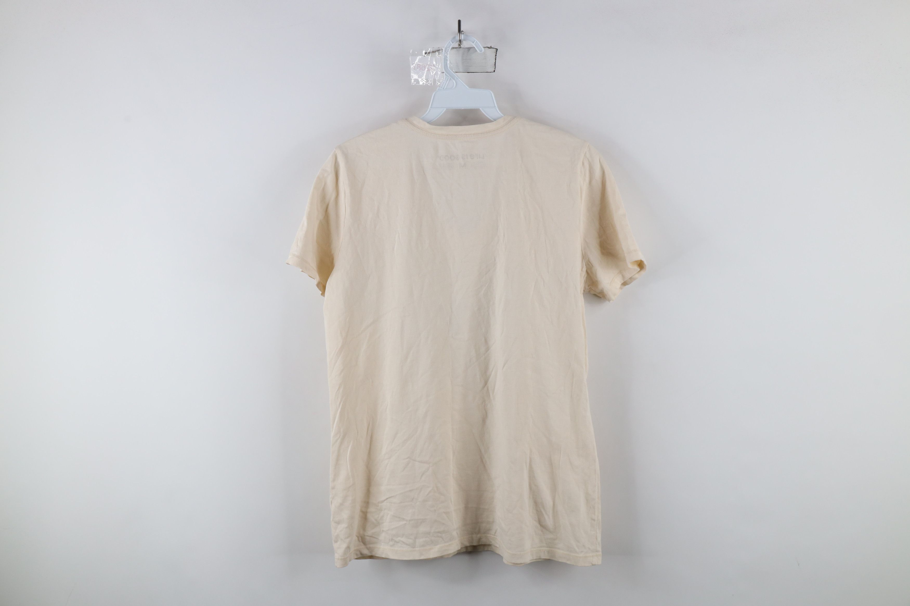 Life is Good × Vintage Life Is Good Peace Love Tennis V-Neck T-Shirt Beige Size M / US 6-8 / IT 42-44 - 9 Thumbnail