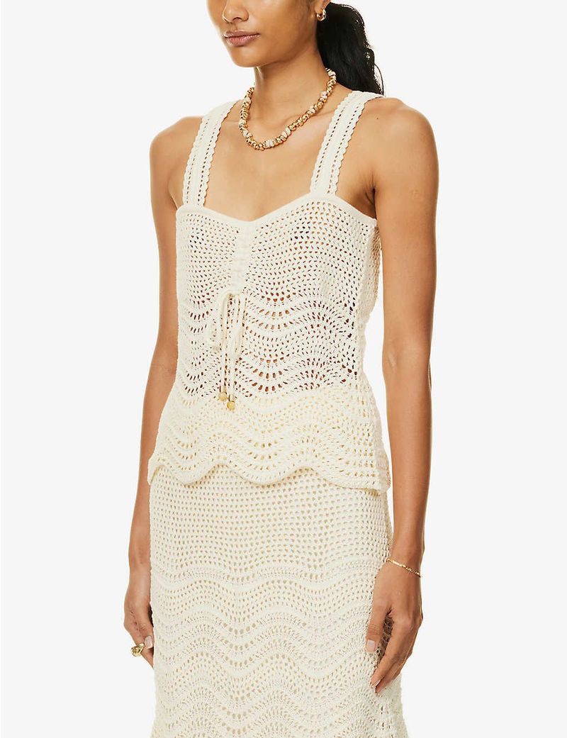 Zimmermann Zimmermann Devi Textured Knit Tank Top Size XS / US 0-2 / IT 36-38 - 1 Thumbnail