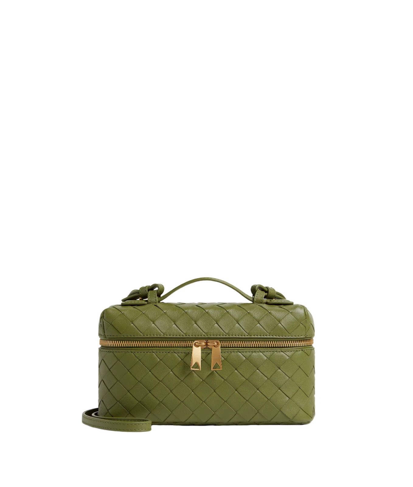 Bottega Veneta Matcha Intrecciato Vanity Case New $2850