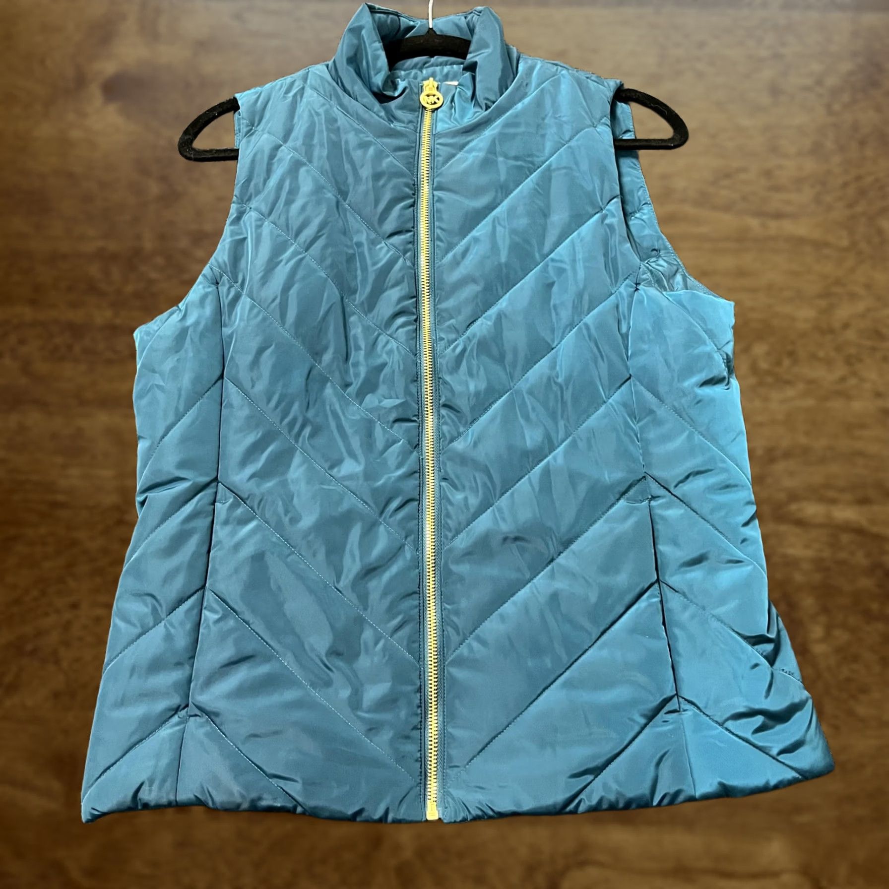 Michael Kors VINTAGE Michael Kors Vest Womens Small Blue Quilted Puffer Full Zip Warm Size S / US 4 / IT 40 - 1 Thumbnail