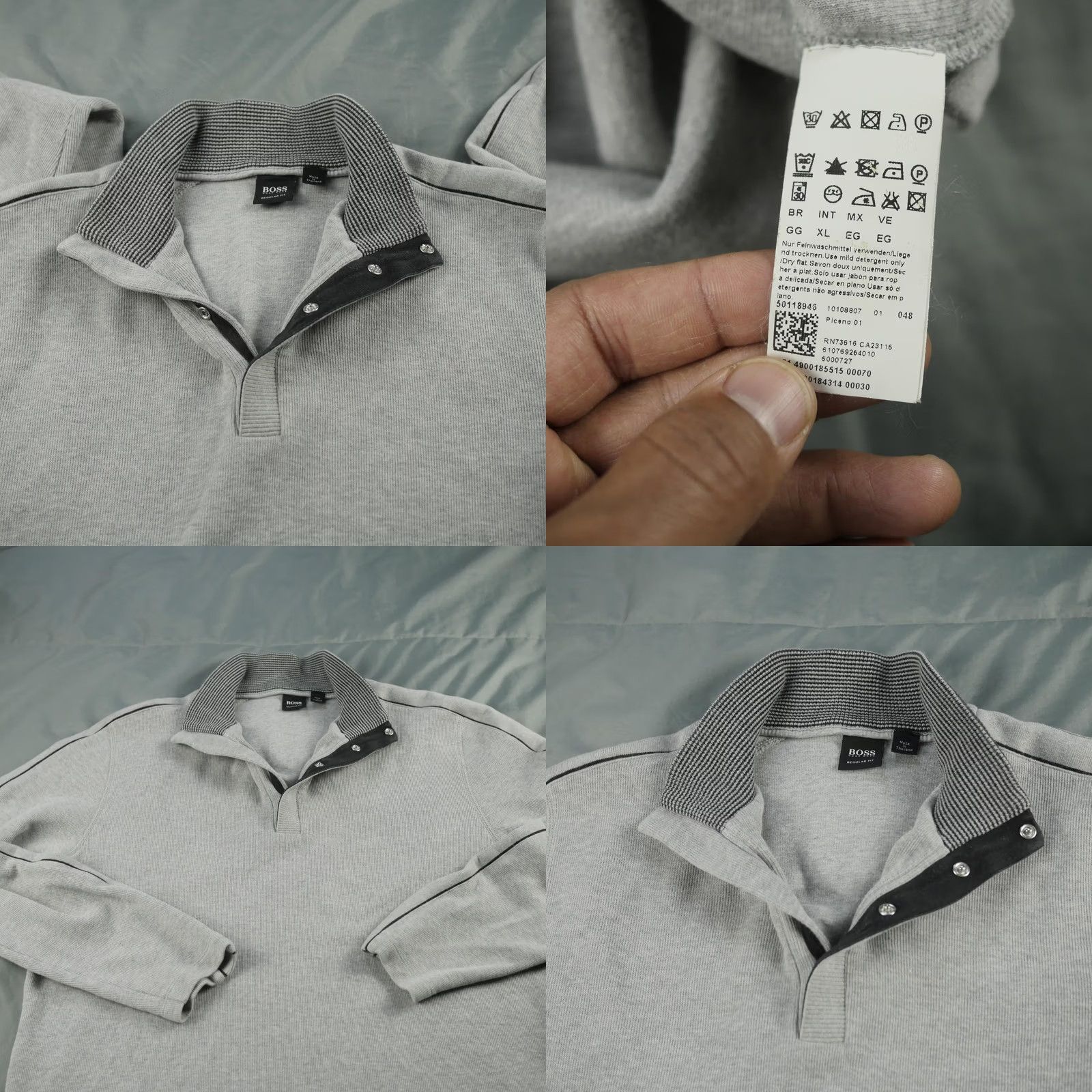Hugo Boss BOSS Hugo Boss Sweater Mens XL Gray Mock Neck Pullover Size US XL / EU 56 / 4 - 8 Thumbnail