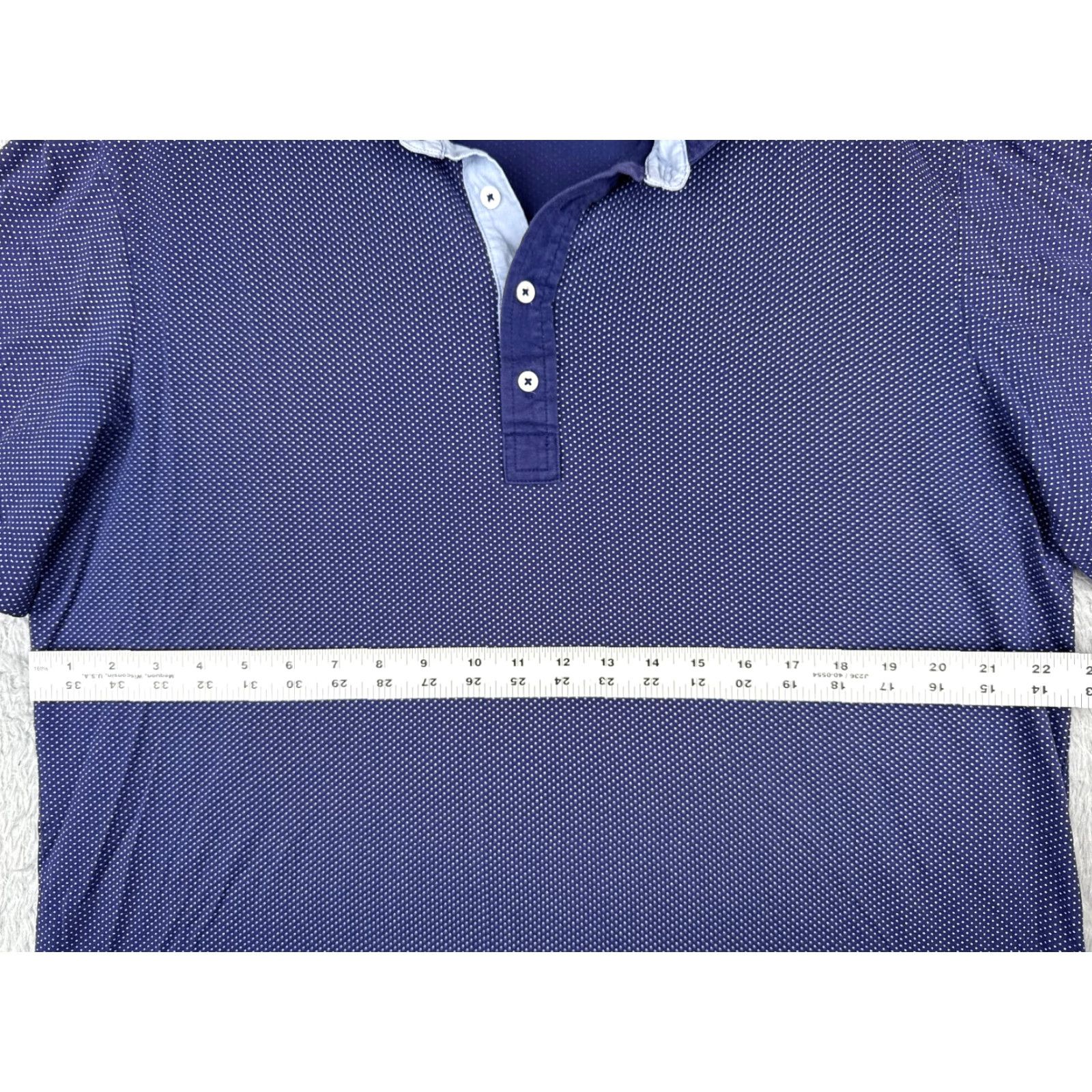 Ralph Lauren VINTAGE Ralph Lauren Polo Golf Shirt Adult L Blue Polka Dot 100% Cotton Men Slim Button Collared Size US L / EU 52-54 / 3 - 7 Thumbnail